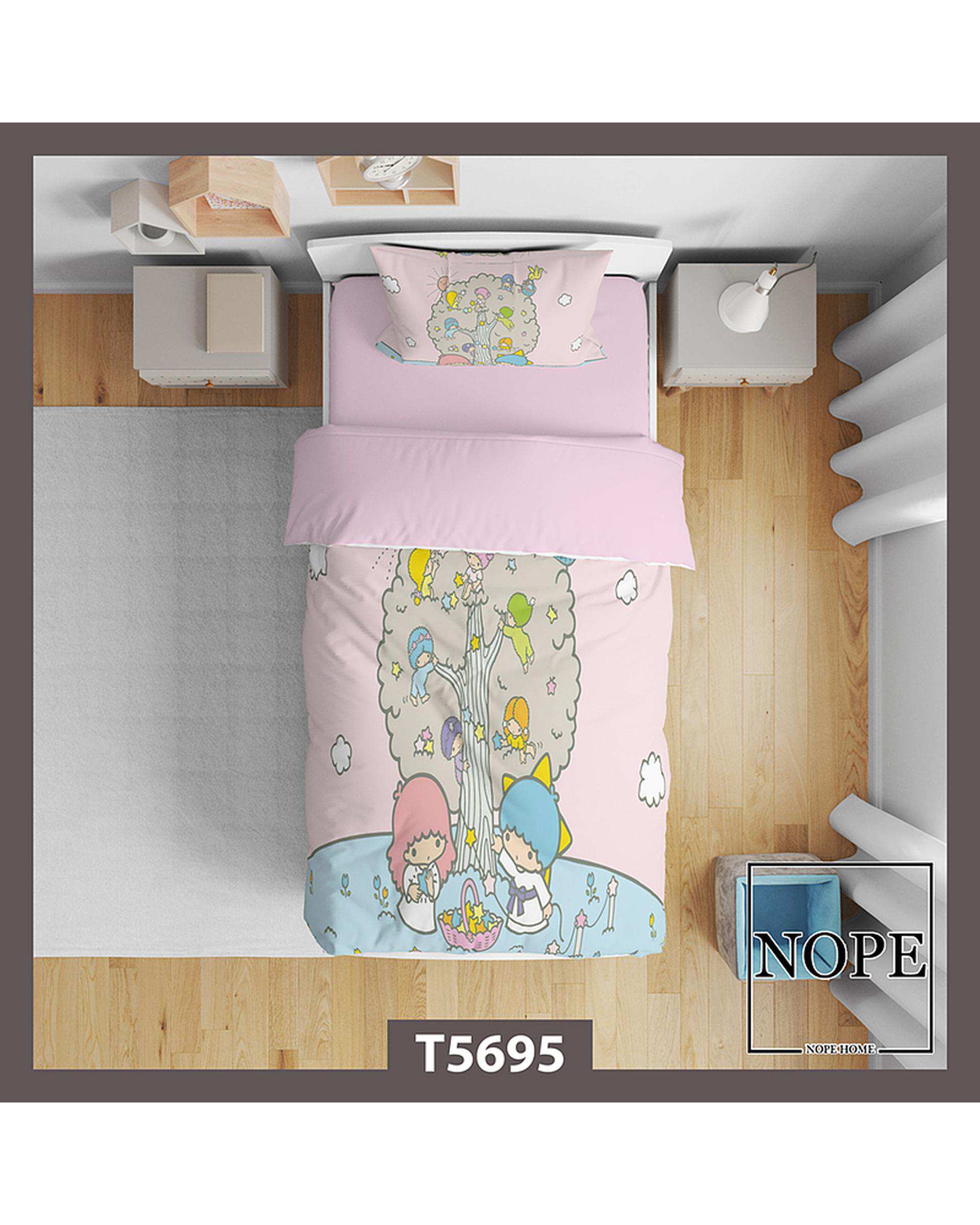 سرویس لحاف روتختی کودک یک نفره 5 تکه نوپه هوم Nopehome طرح عروسکی کد T5695