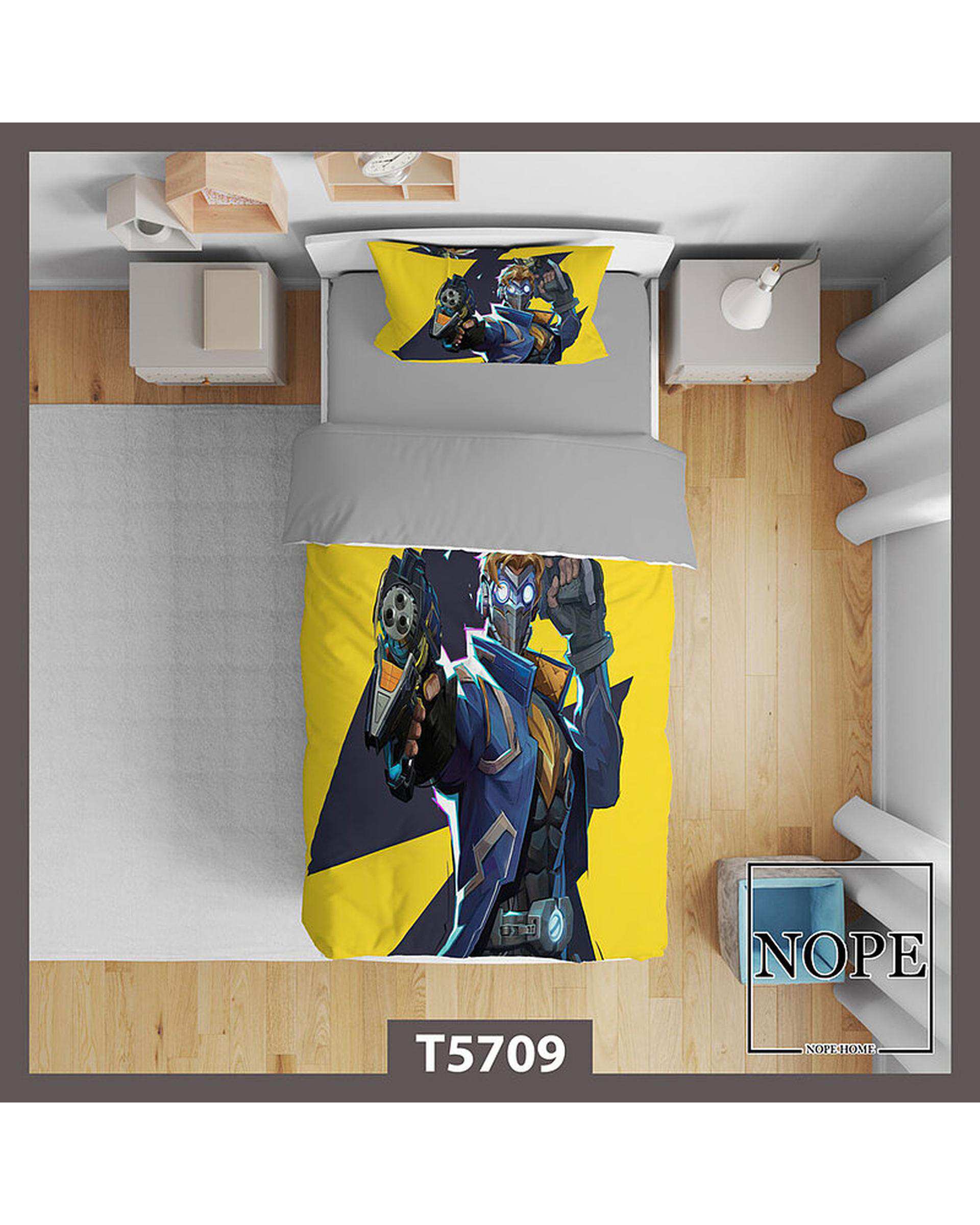 سرویس لحاف روتختی کودک یک نفره 5 تکه نوپه هوم Nopehome طرح مارول کد T5709