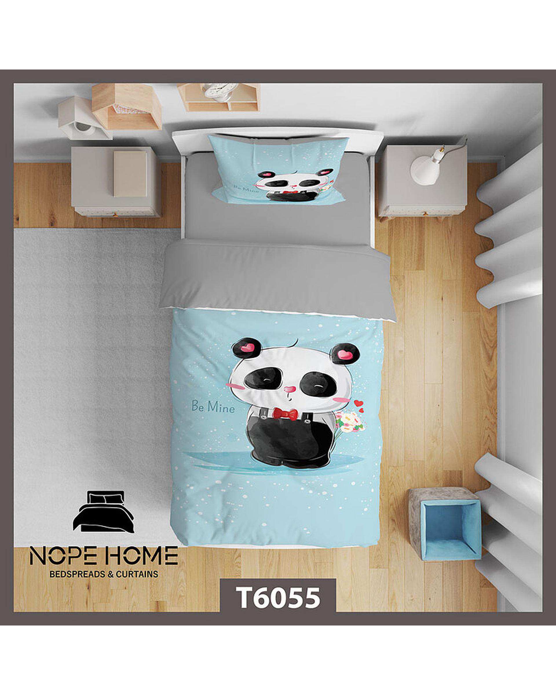 سرویس لحاف روتختی کودک یک نفره 5 تکه نوپه هوم Nopehome طرح پاندا کد T6055