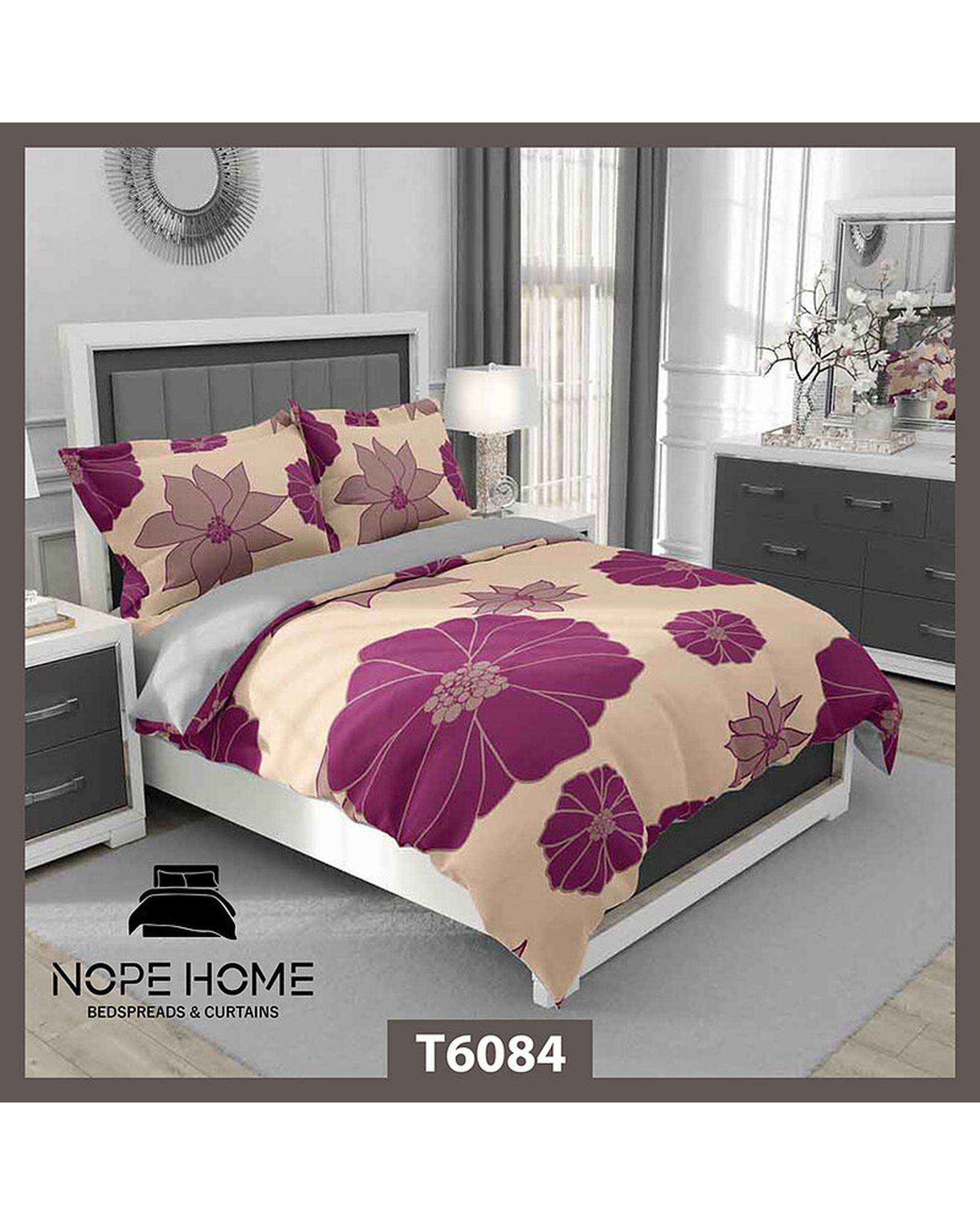 سرویس لحاف روتختی یک نفره 5 تکه نوپه هوم Nopehome طرح گل کد T6084