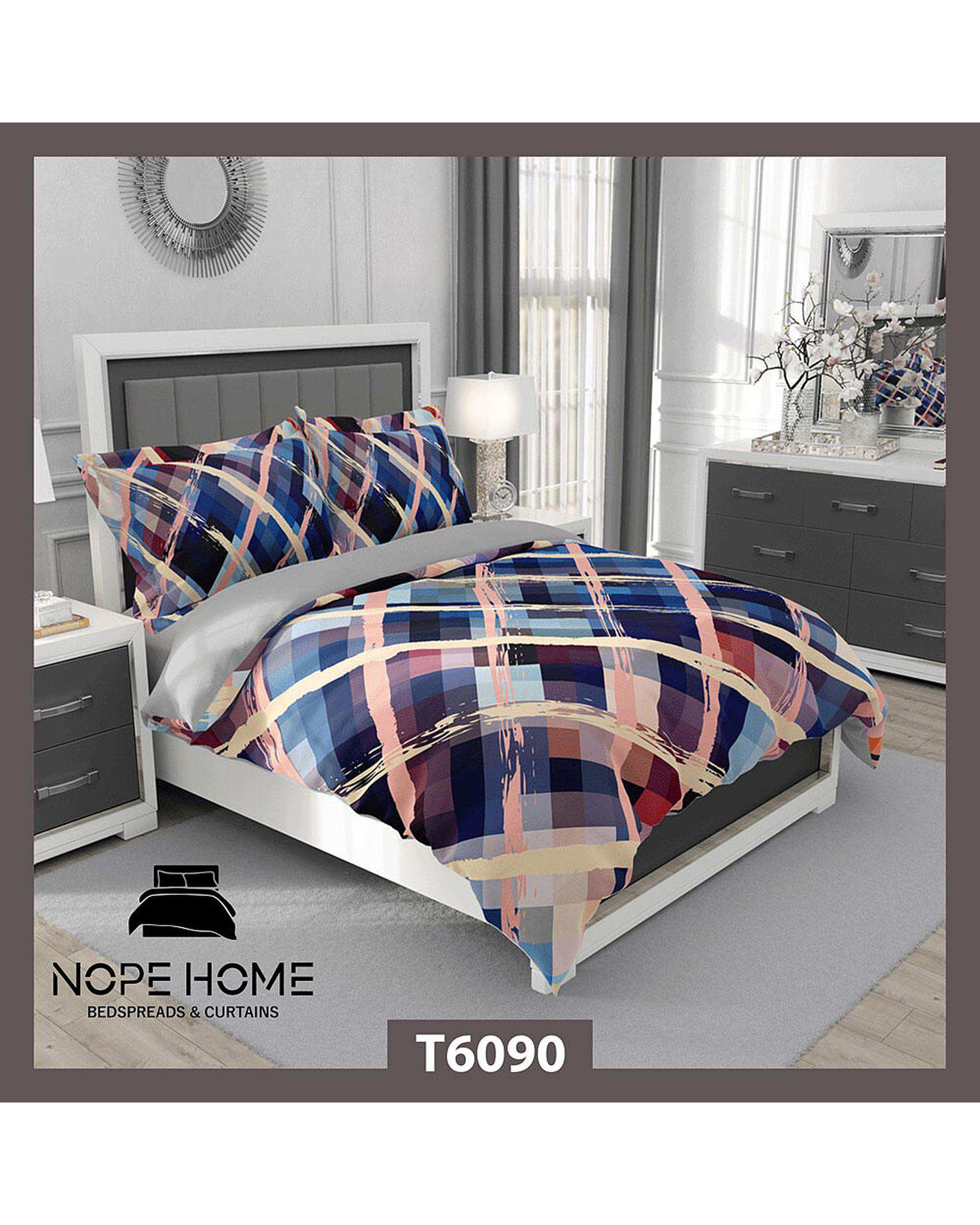 سرویس لحاف روتختی یک نفره 5 تکه نوپه هوم Nopehome طرح اسپرت کد T6090