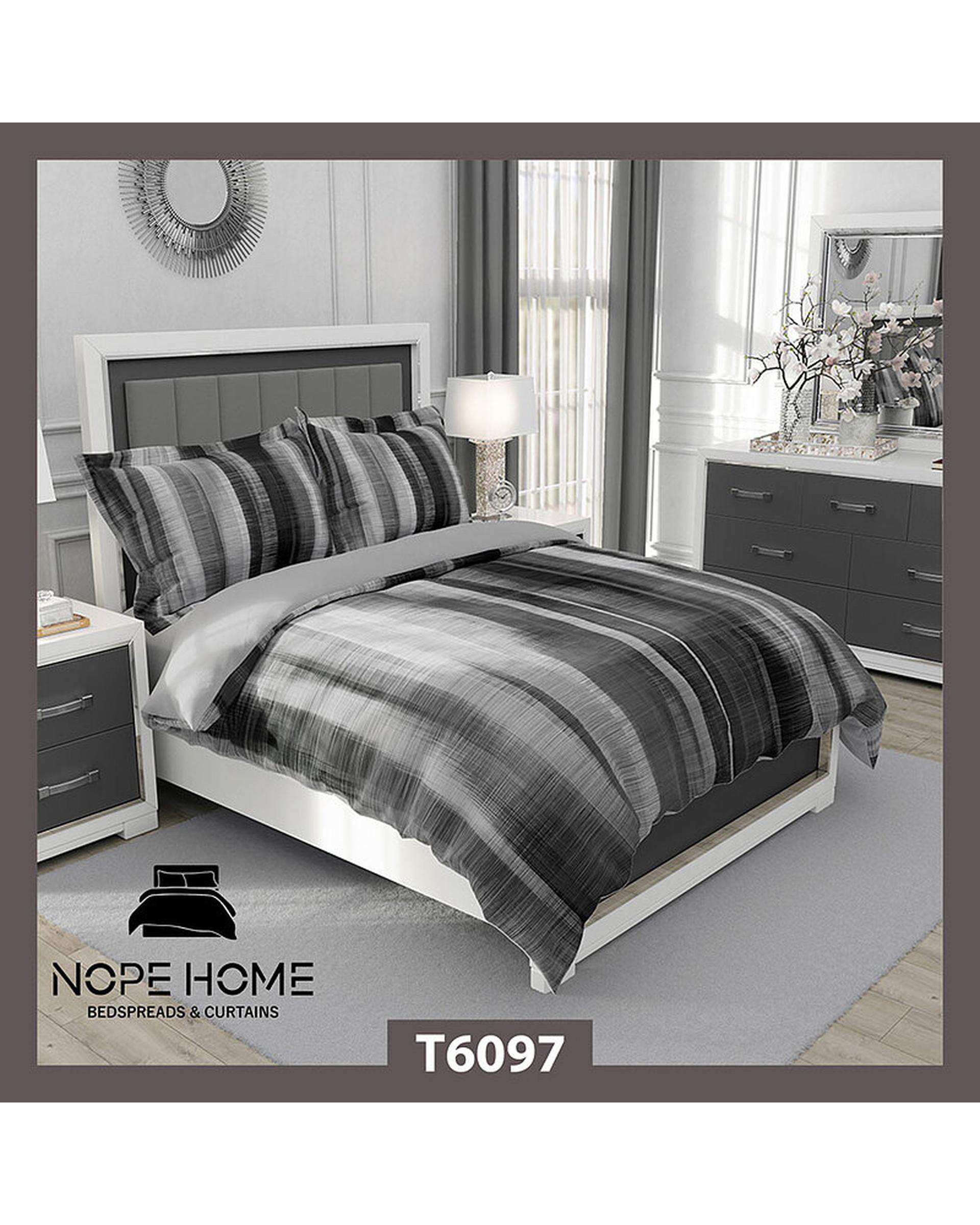سرویس لحاف روتختی یک نفره 5 تکه نوپه هوم Nopehome طرح مدرن کد T6097