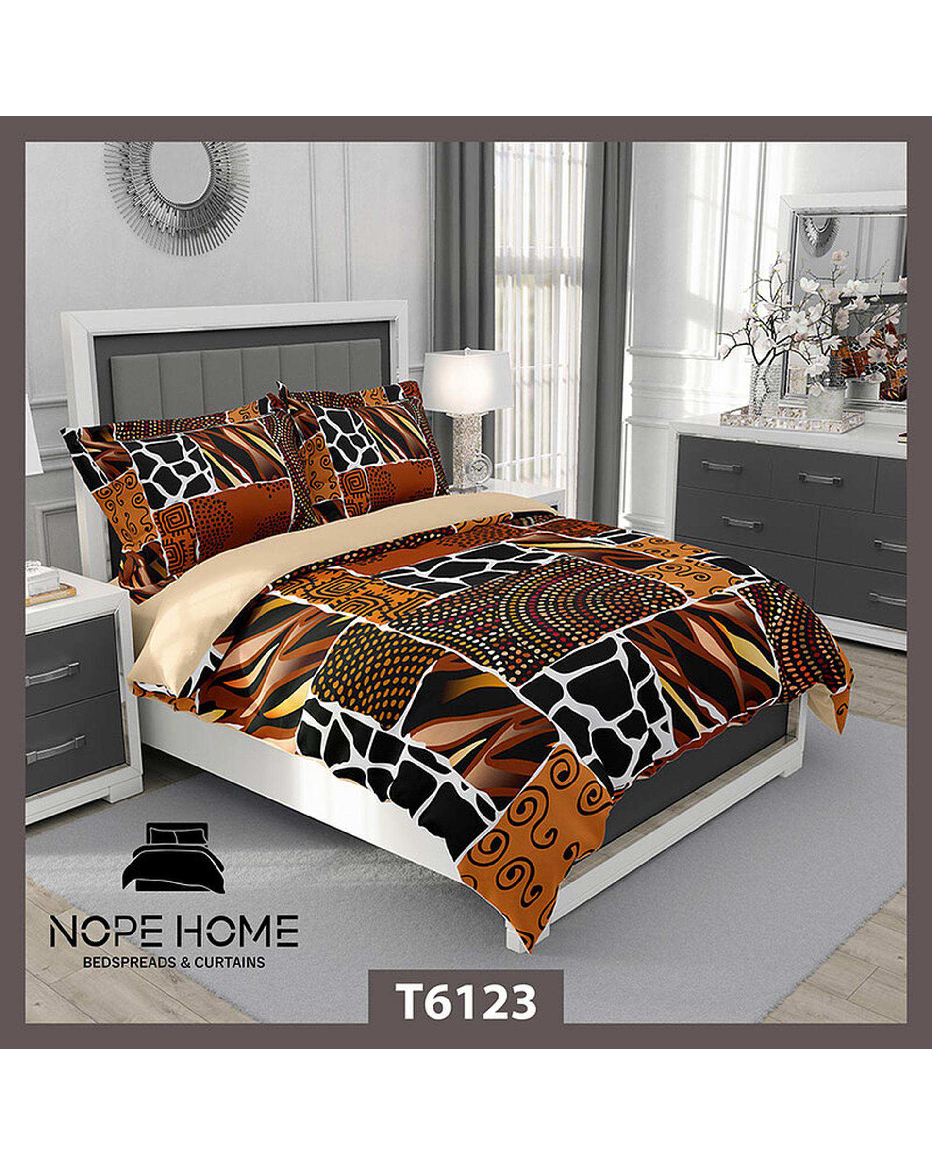 سرویس لحاف روتختی یک نفره 5 تکه نوپه هوم Nopehome طرح مدرن تیکه ای کد T6123