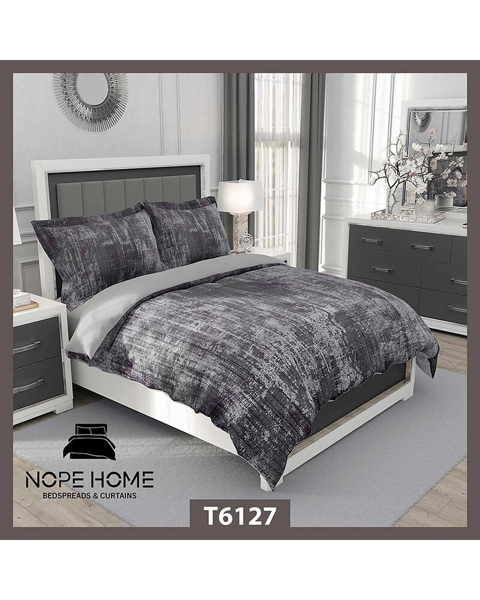 سرویس لحاف روتختی یک نفره 5 تکه نوپه هوم Nopehome طرح پتینه کد T6127