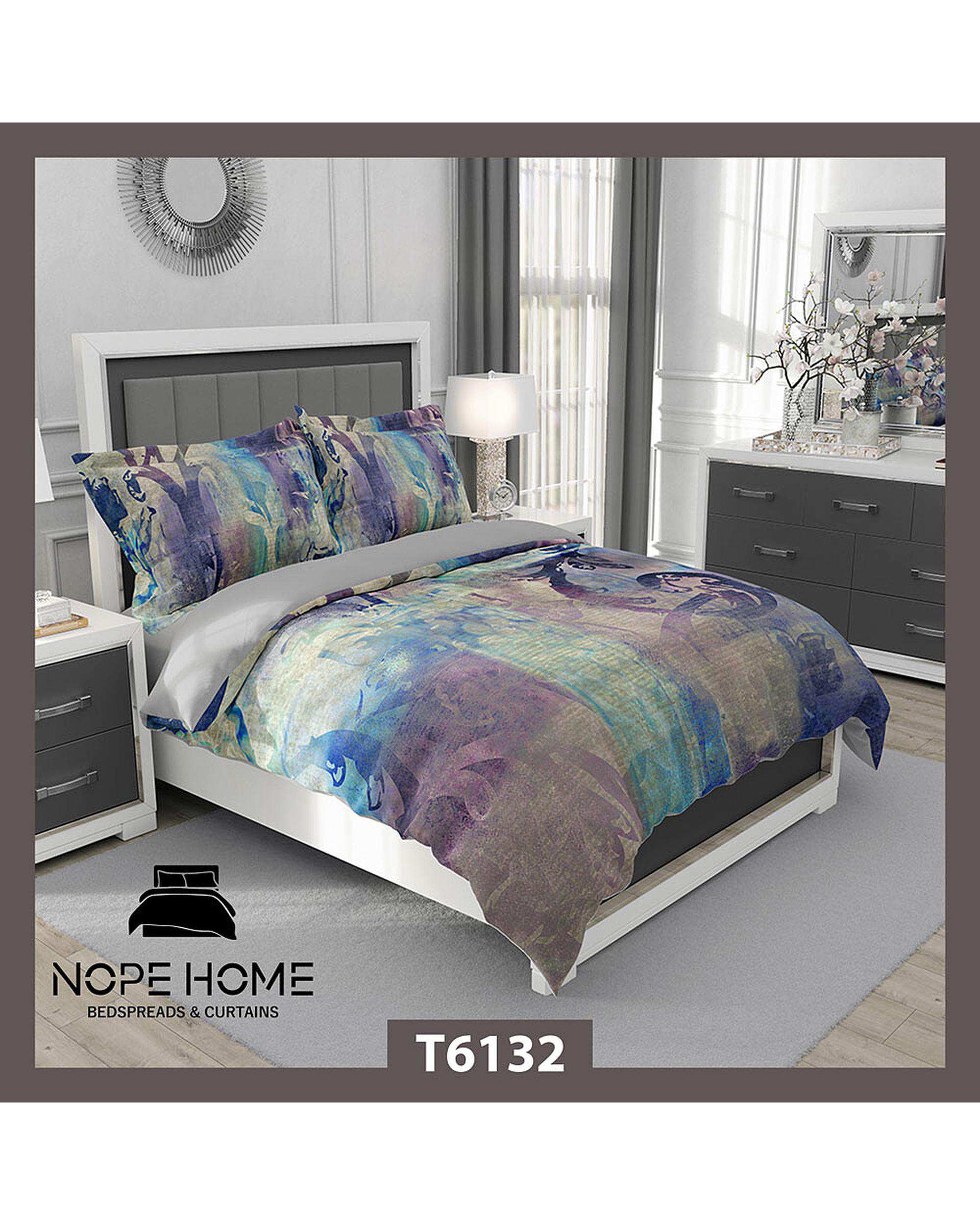 سرویس لحاف روتختی یک نفره 5 تکه نوپه هوم Nopehome طرح مدرن کد T6132