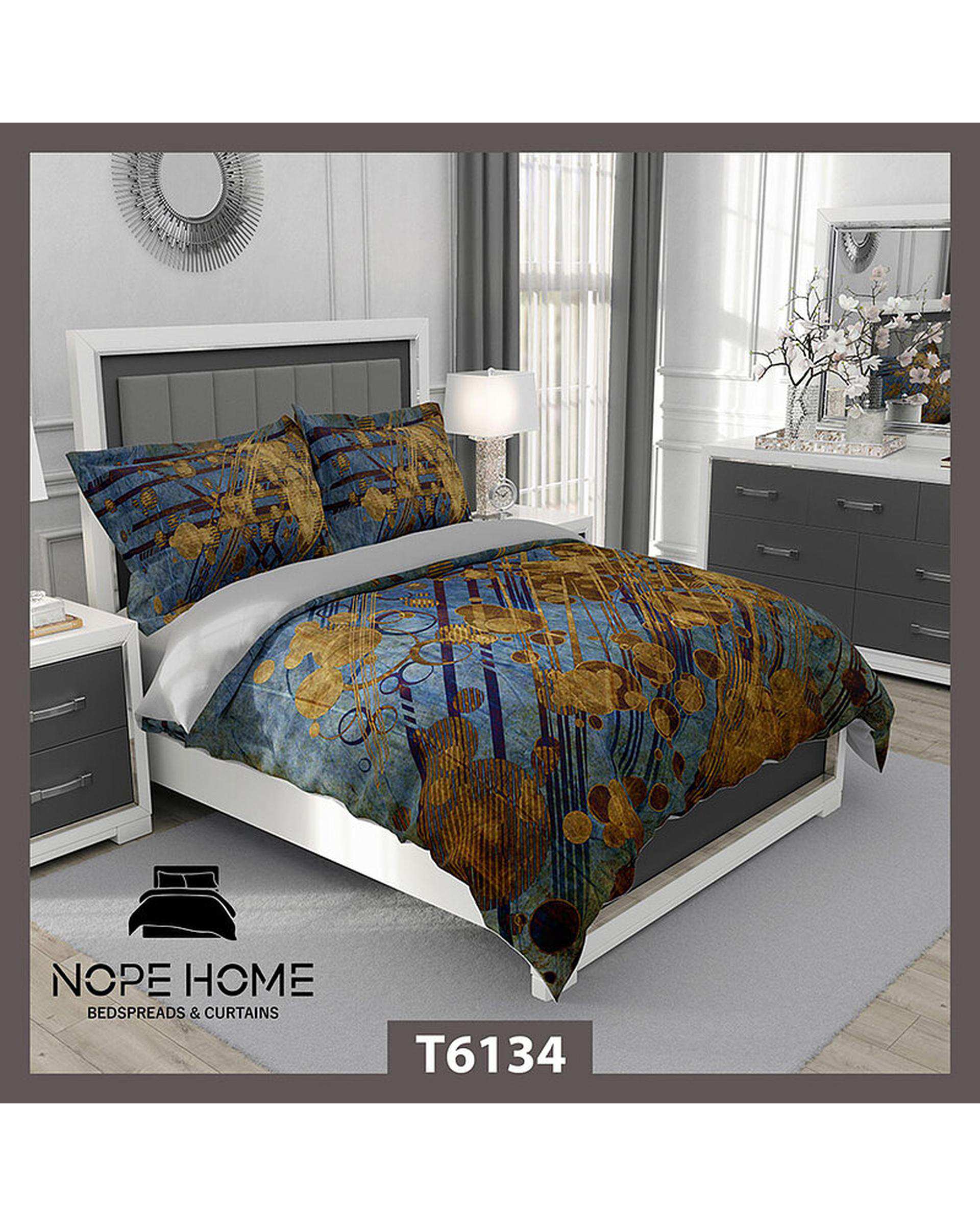 سرویس لحاف روتختی یک نفره 5 تکه نوپه هوم Nopehome طرح مدرن کد T6134