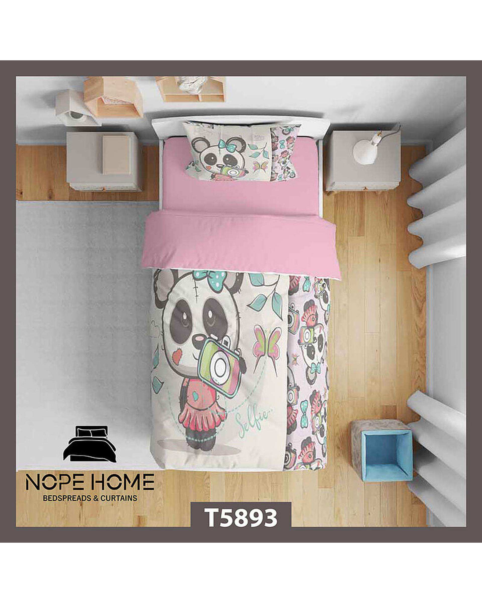 سرویس لحاف روتختی کودک یک نفره 5 تکه نوپه هوم Nopehome طرح پاندا کد T5893
