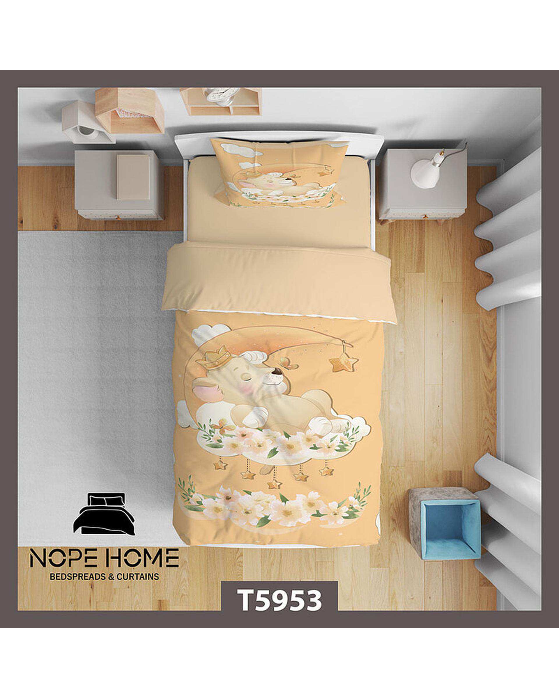 سرویس لحاف روتختی کودک یک نفره 5 تکه نوپه هوم Nopehome طرح فانتزی کد T5953