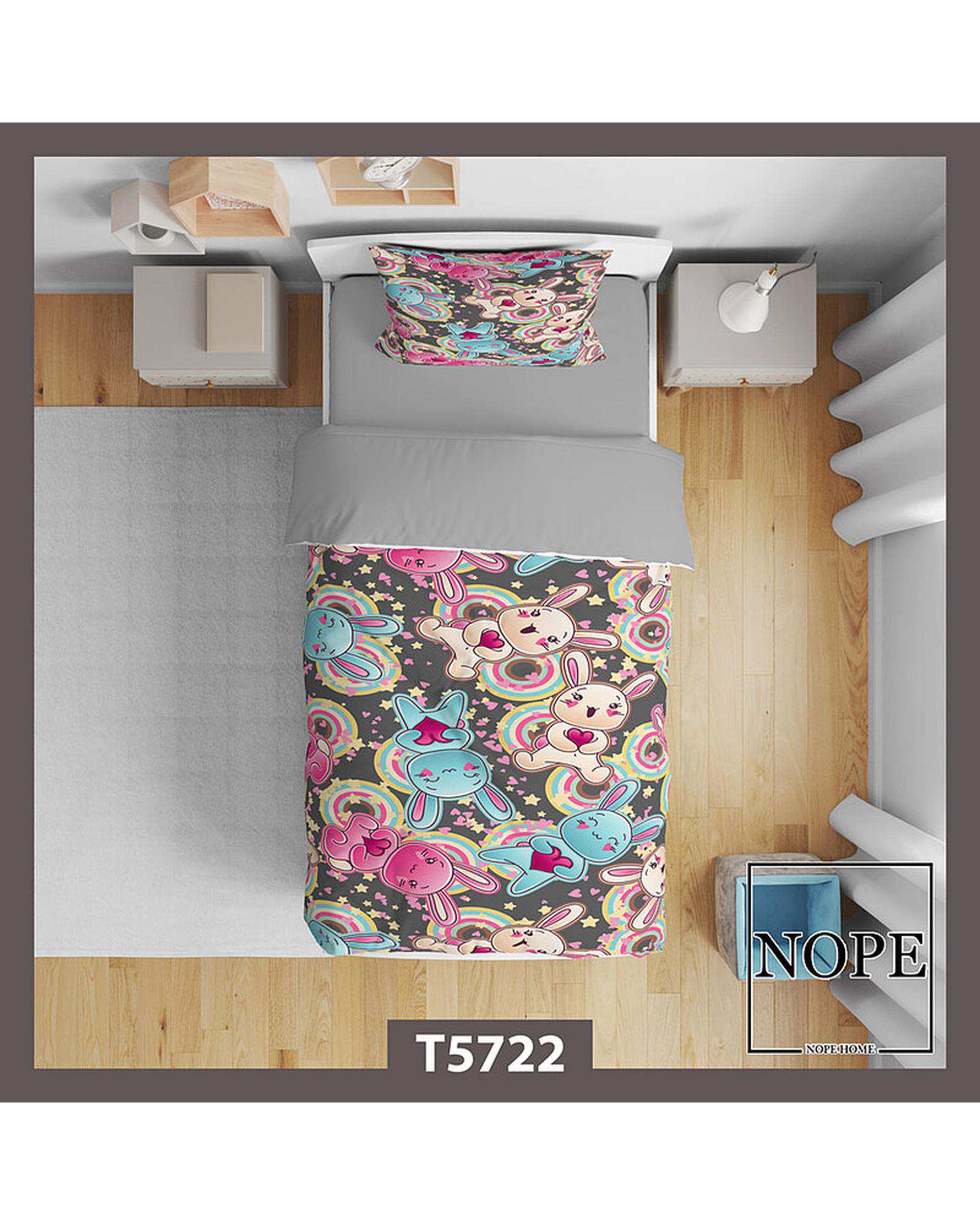 سرویس لحاف روتختی کودک یک نفره 5 تکه نوپه هوم Nopehome طرح فانتزی کد T5722