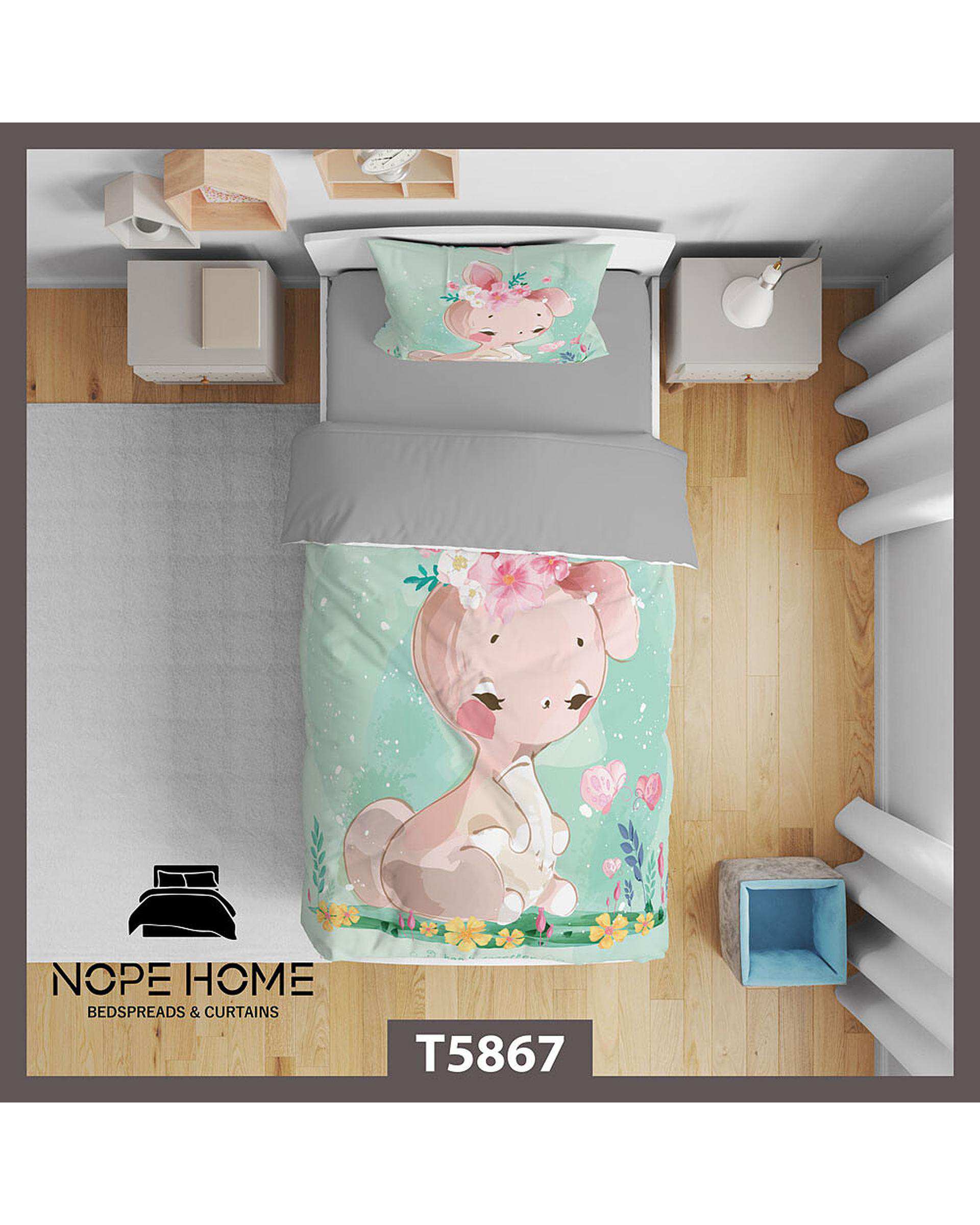 سرویس لحاف روتختی کودک یک نفره 5 تکه نوپه هوم Nopehome طرح بچگانه فانتزی کد T5867