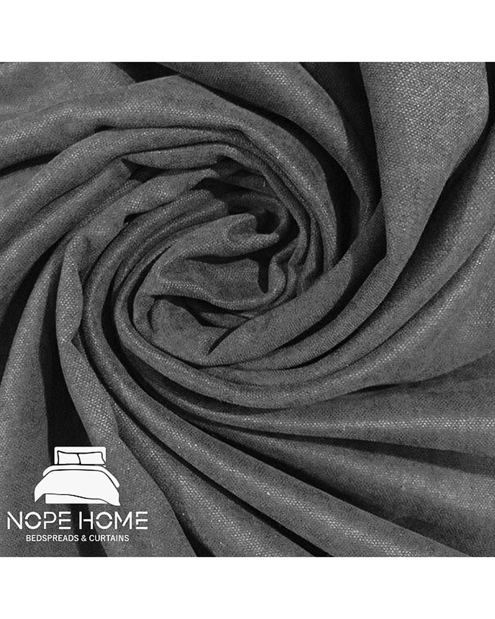 سرویس لحاف روتختی مینیمال کتان مخمل یک نفره 5 تکه طوسی تیره نوپه هوم Nopehome طرح لوزی کد MKK10