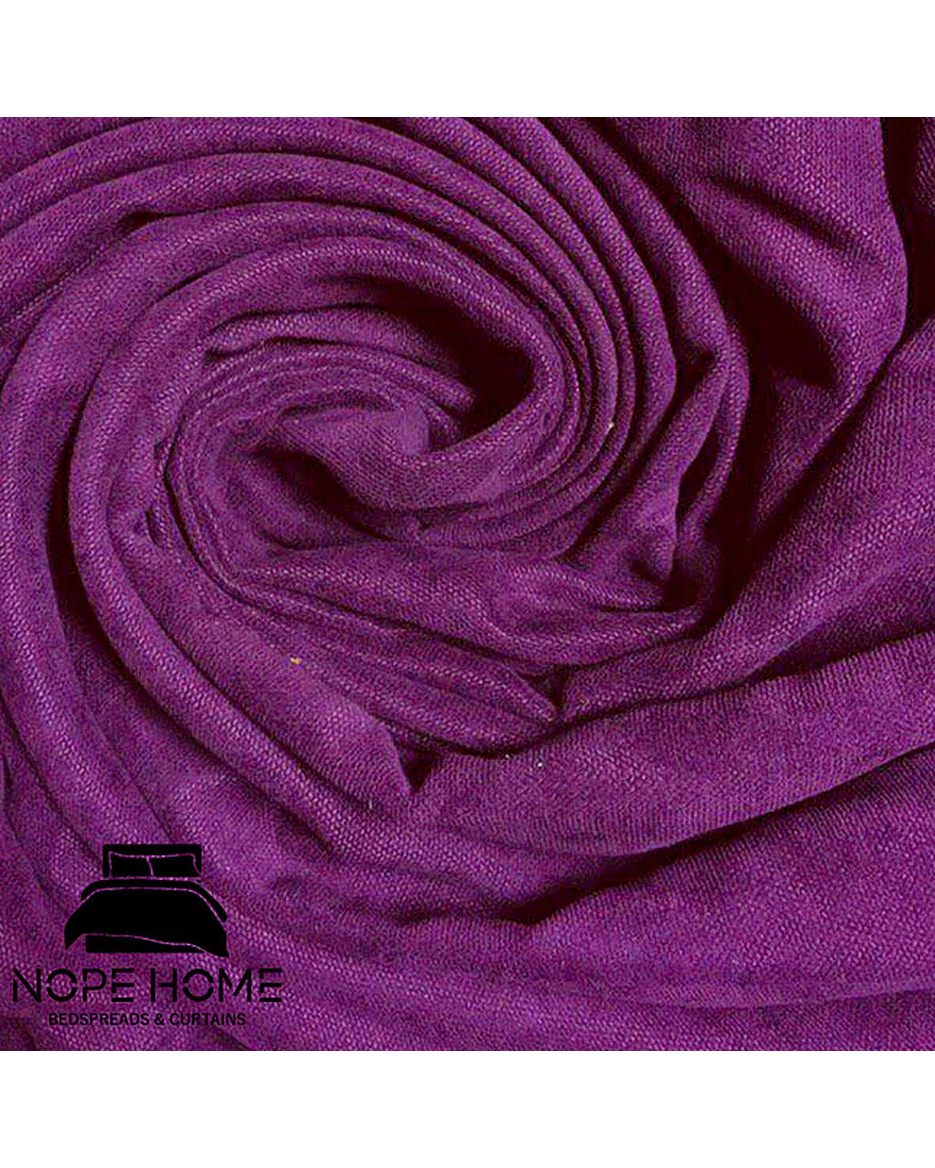 سرویس لحاف روتختی مینیمال کتان مخمل یک نفره 5 تکه بنفش نوپه هوم Nopehome طرح مربع کد MKK23