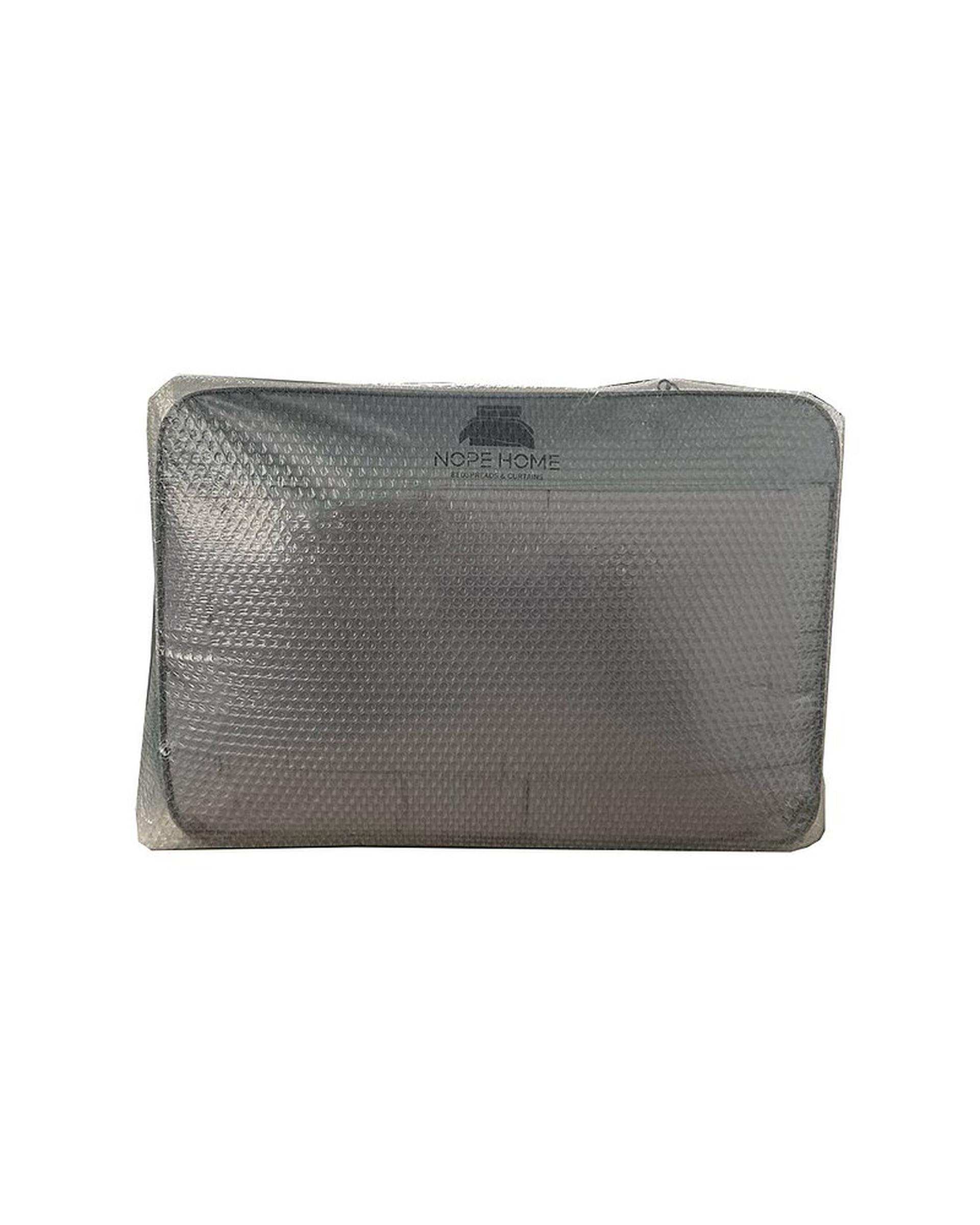 سرویس لحاف روتختی مینیمال کتان مخمل یک نفره 5 تکه بنفش نوپه هوم Nopehome طرح مربع کد MKK23