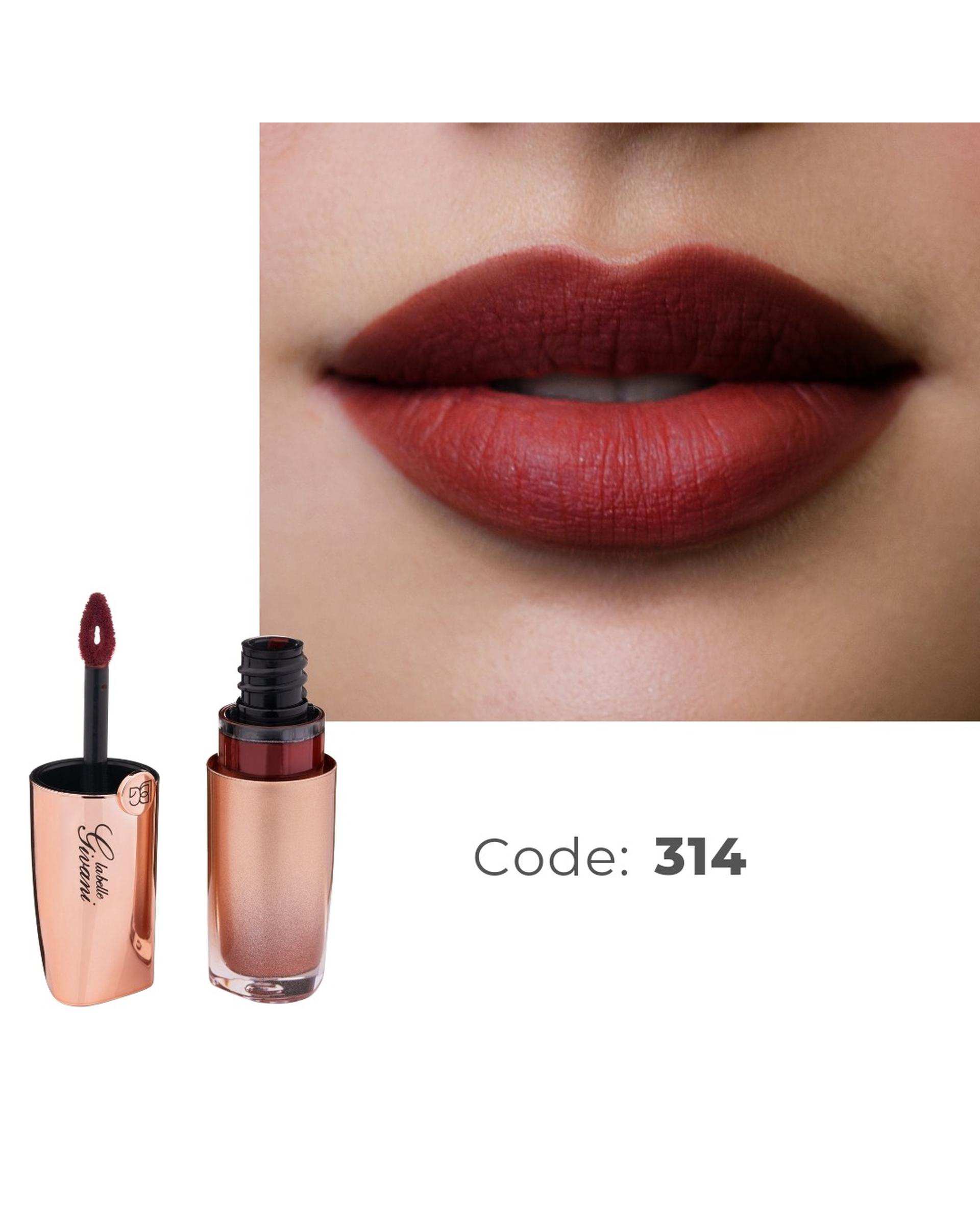 رژ لب مایع لابلا جیوانی La Belle Givani شماره 314 حجم 6ml