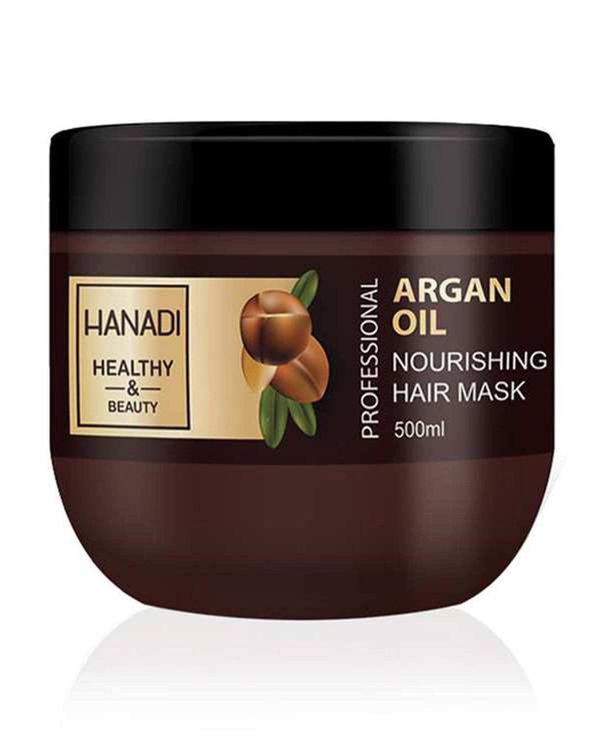 ماسک مو کاسه ای تغذیه کننده هانادی Hanadi حاوی روغن آرگان حجم 500ml