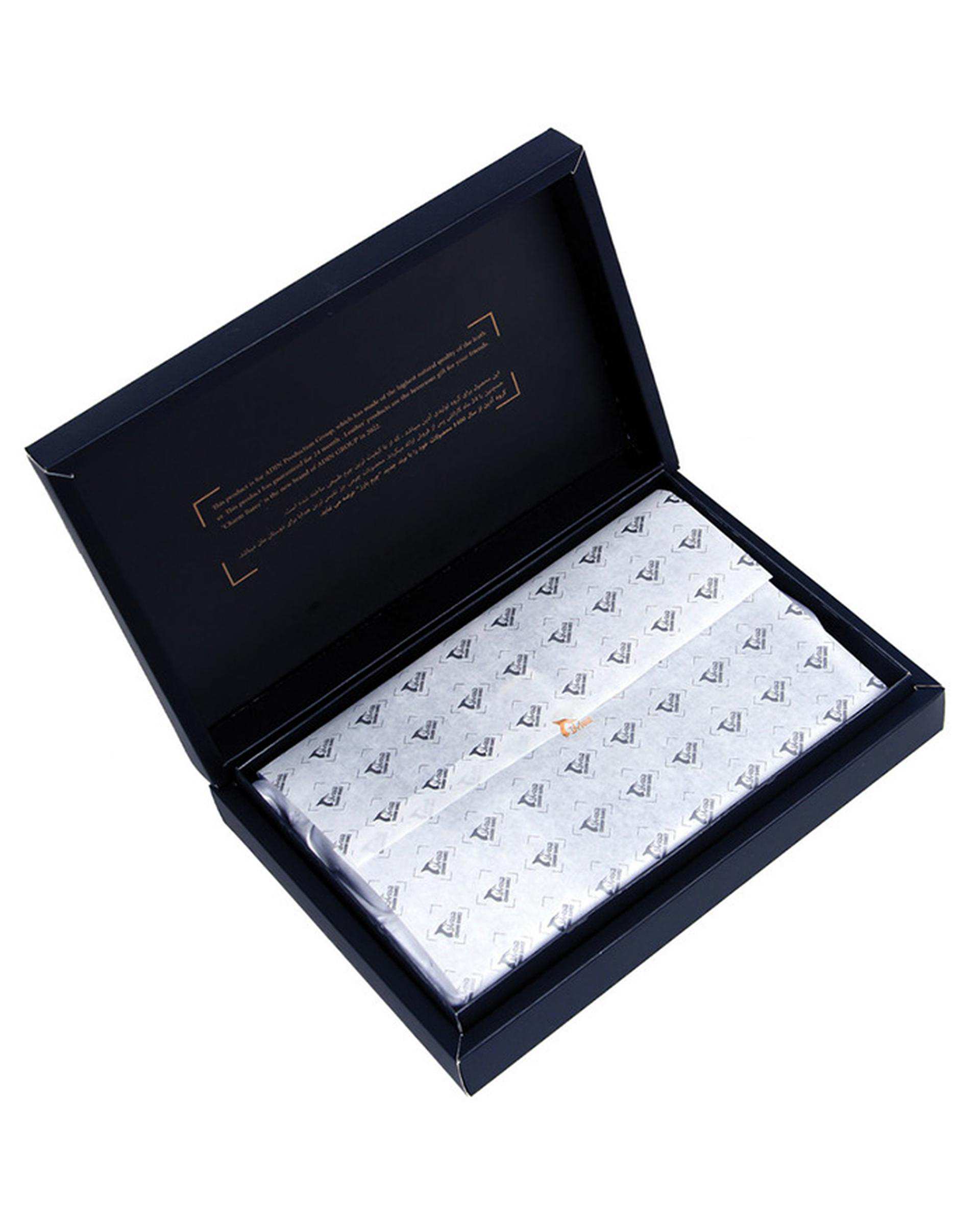 ست هدیه چرم مردانه مشکی چرم بارز Charm Barez کد DS1.newBOX
