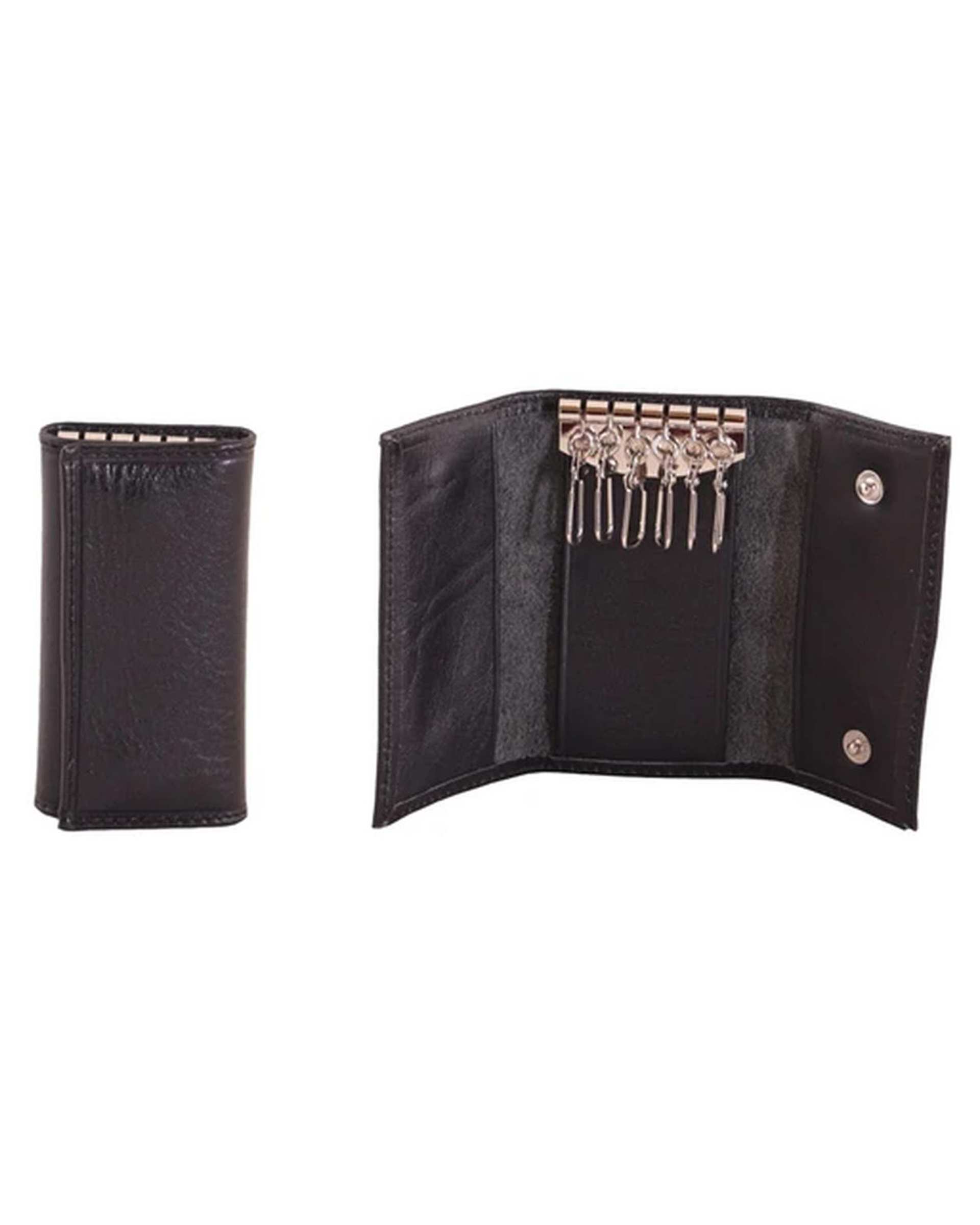 ست هدیه مردانه چرم مشکی چرم بارز Charm Barez مدل DS13