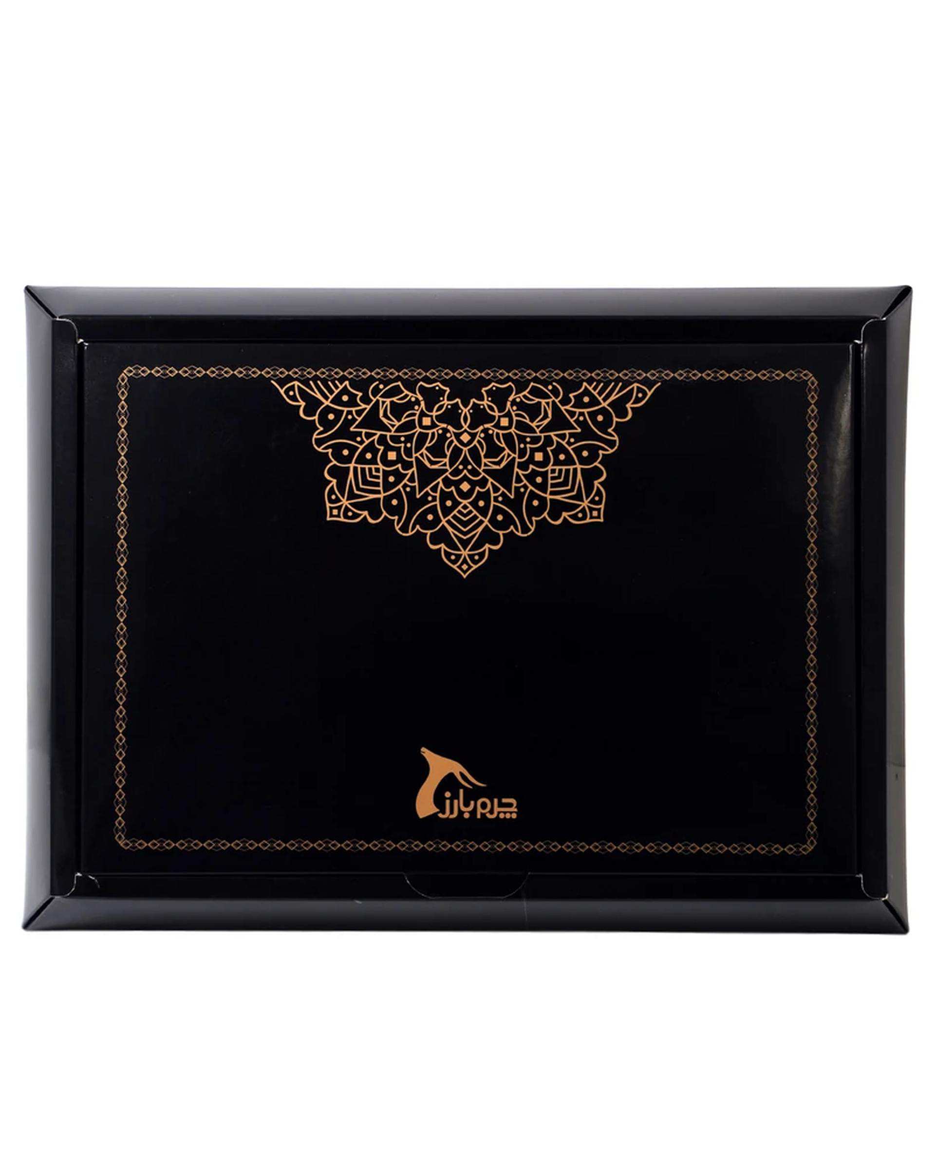 ست هدیه چرم مردانه عسلی چرم بارز Charm Barez کد DS40