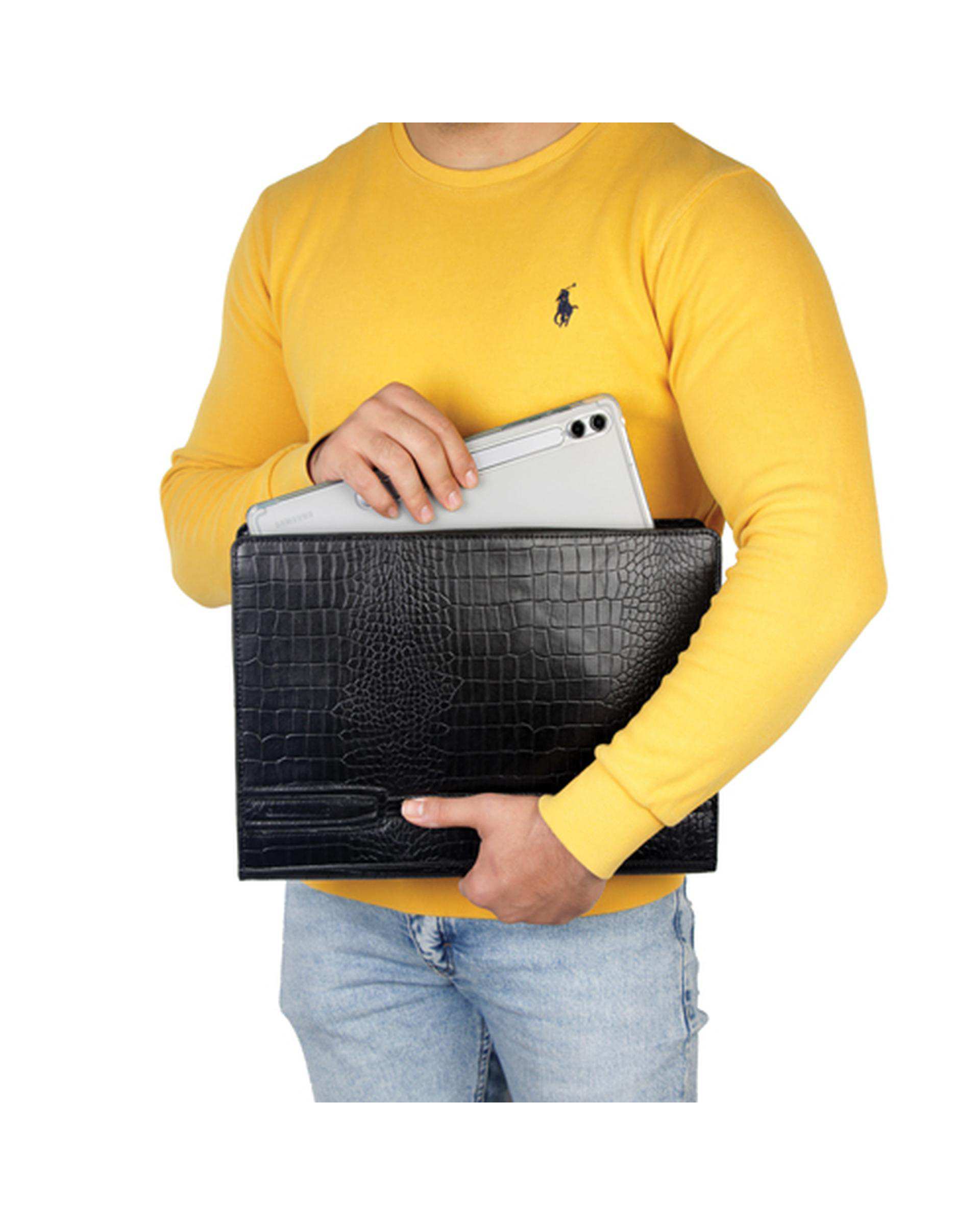 کیف دستی چرم مشکی چرم بارز Charm Barez مدل DF40.PRIMA