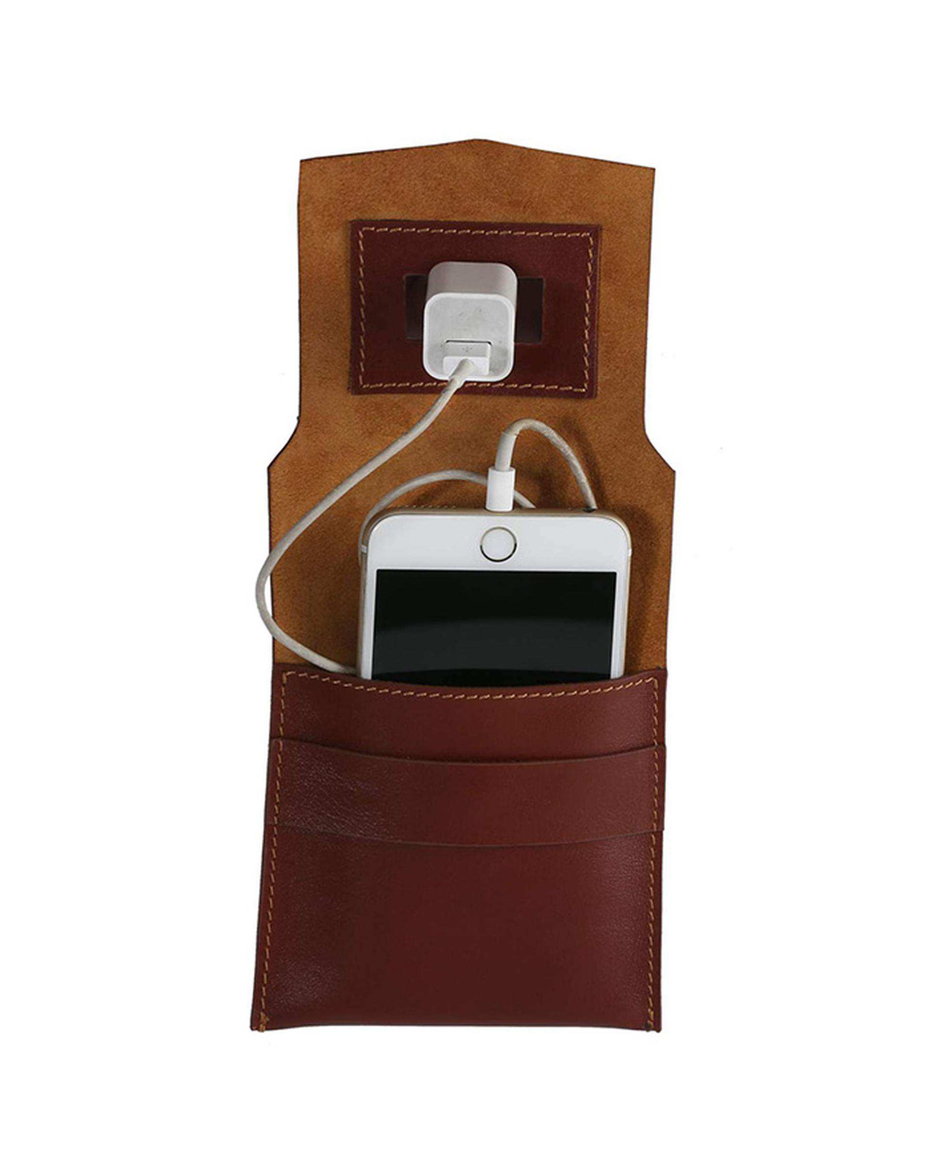 ست هدیه چرم مردانه عسلی چرم بارز Charm Barez کد DS57