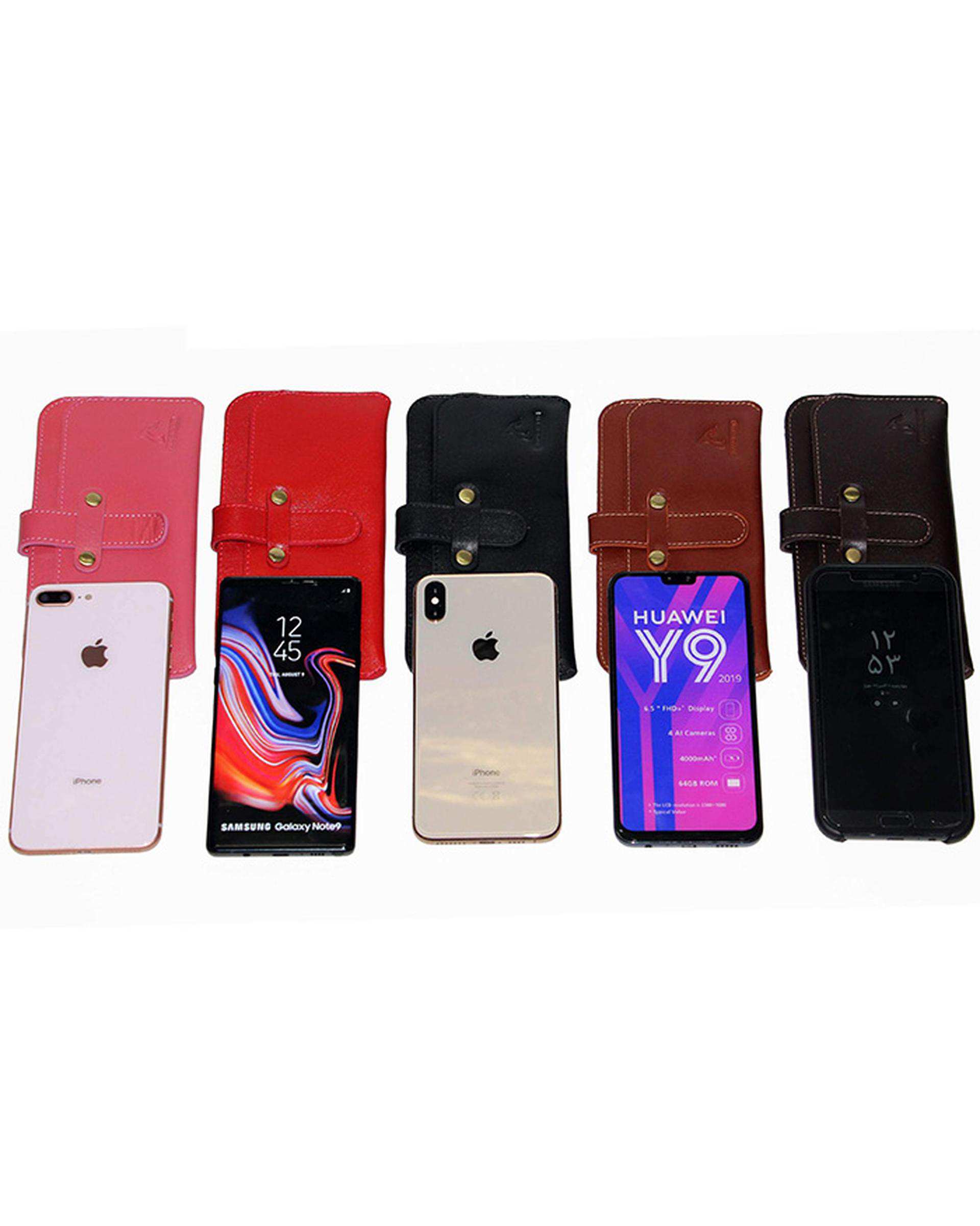 ست هدیه چرم مردانه عسلی چرم بارز Charm Barez کد DS57