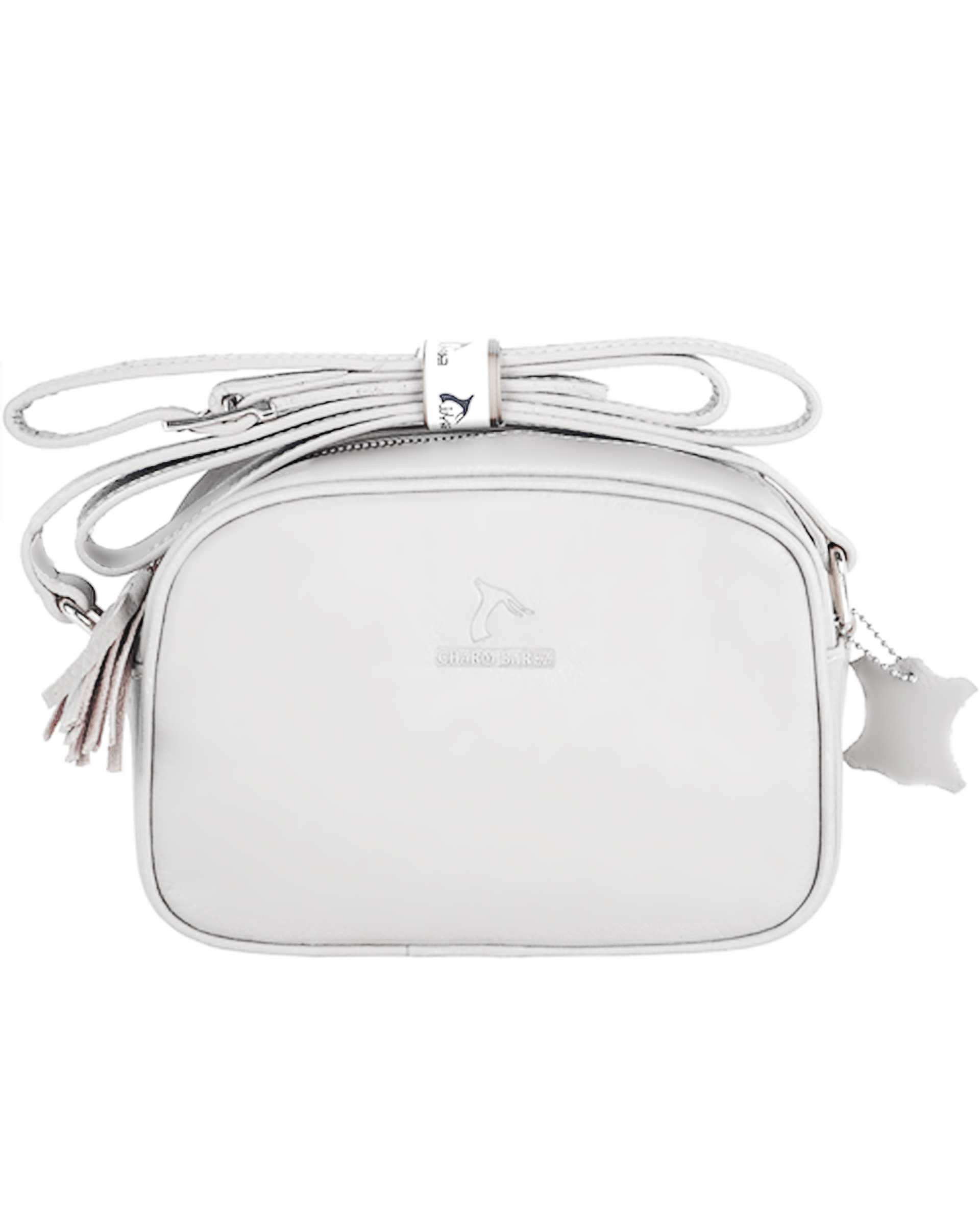 کیف چرم زنانه رودوشی سفید چرم بارز Charm Barez مدل DG80