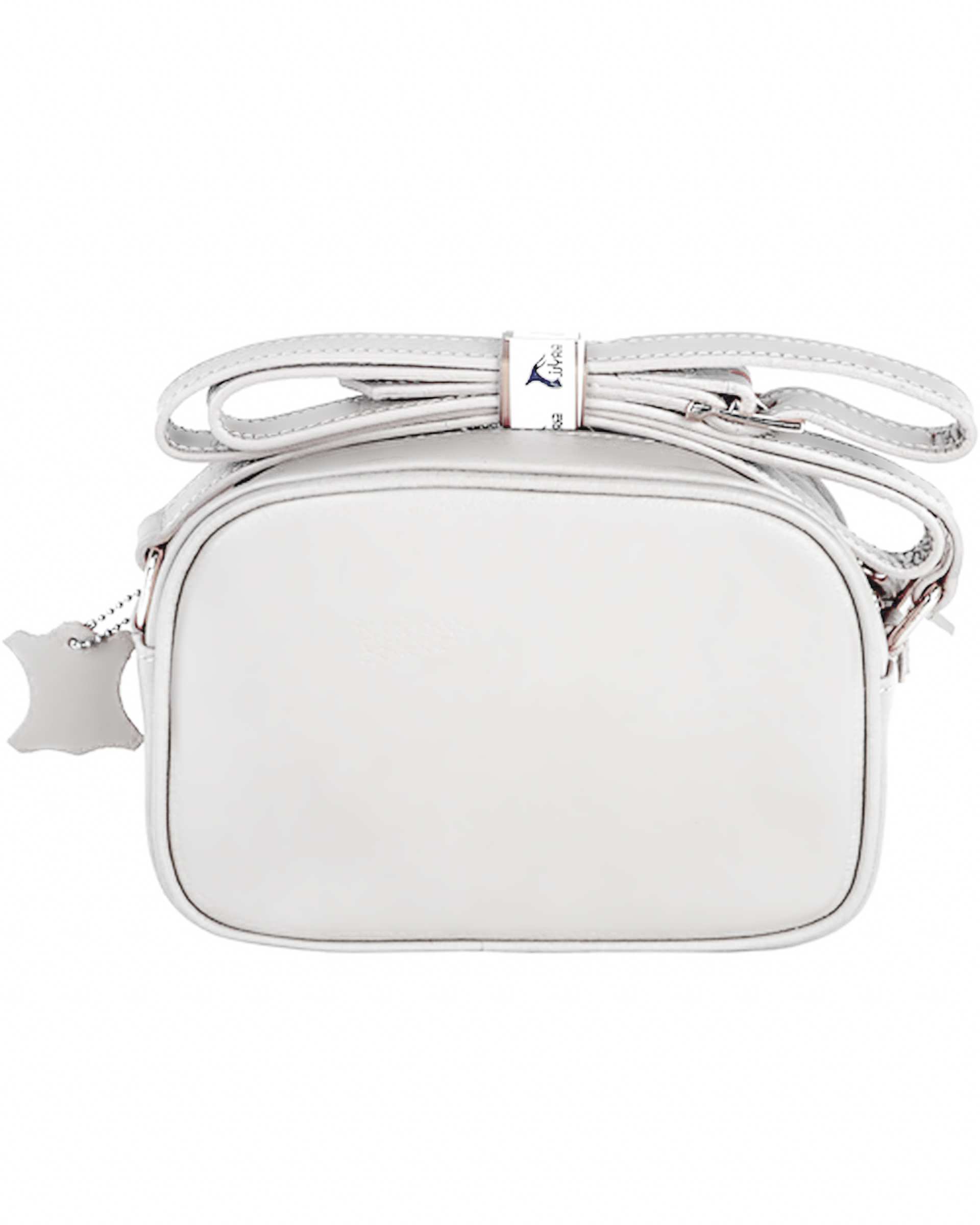 کیف چرم زنانه رودوشی سفید چرم بارز Charm Barez مدل DG80