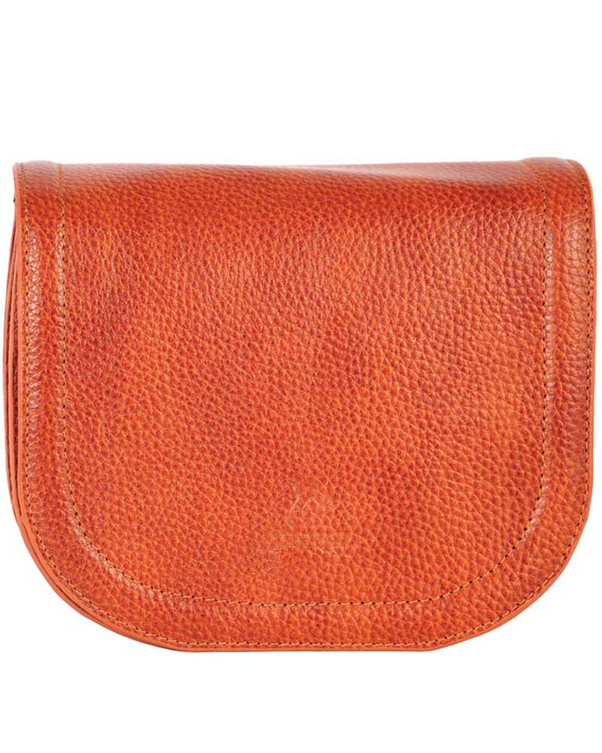 کیف چرم زنانه رودوشی عسلی چرم بارز Charm Barez مدل DG72.1
