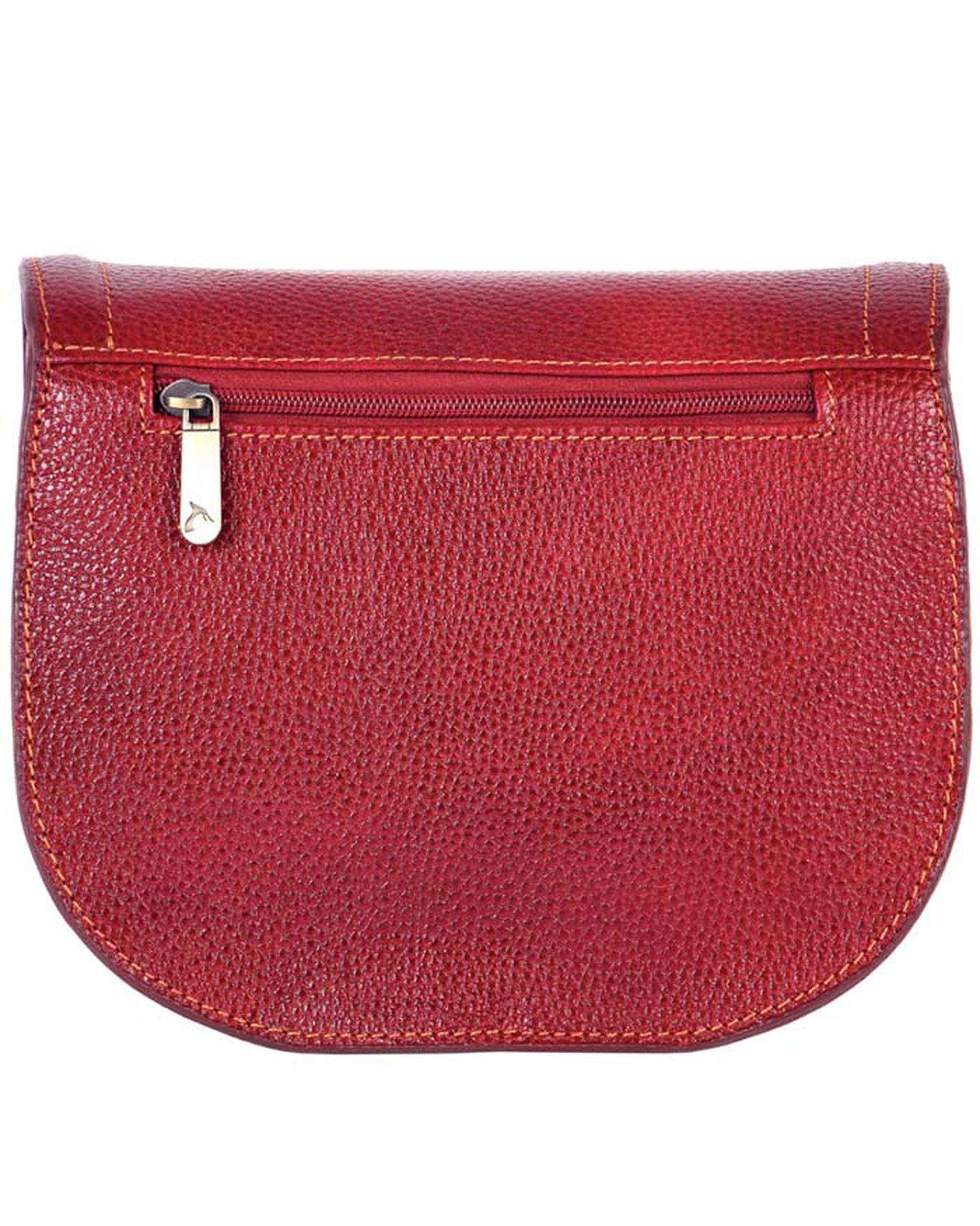 کیف چرم زنانه رودوشی زرشکی چرم بارز Charm Barez مدل DG72.1