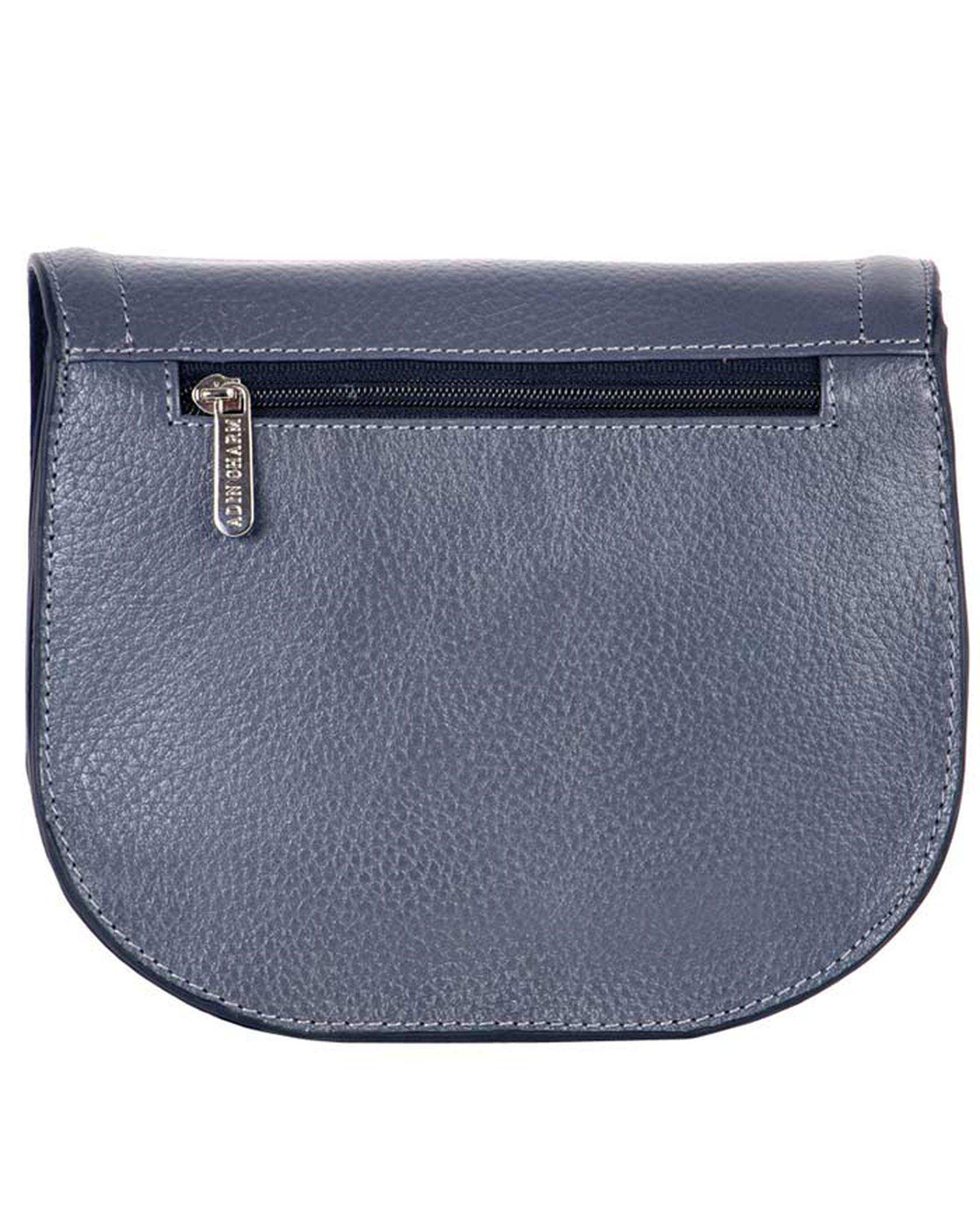 کیف چرم زنانه رودوشی طوسی چرم بارز Charm Barez مدل DG72.1