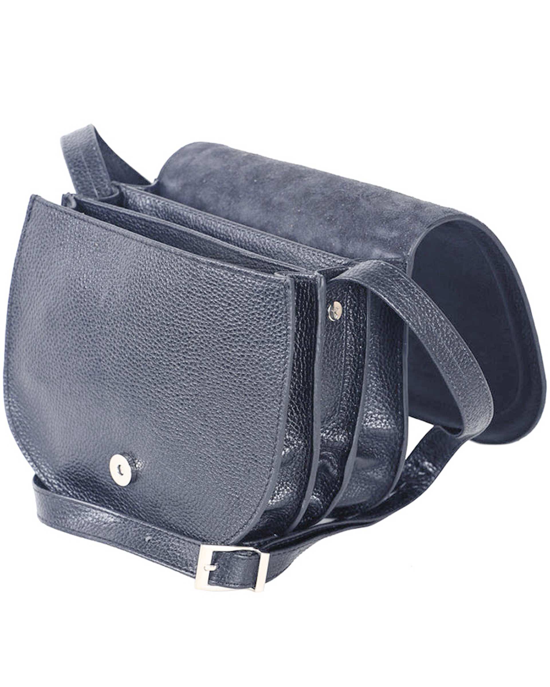 کیف چرم زنانه رودوشی طوسی چرم بارز Charm Barez مدل DG72.1