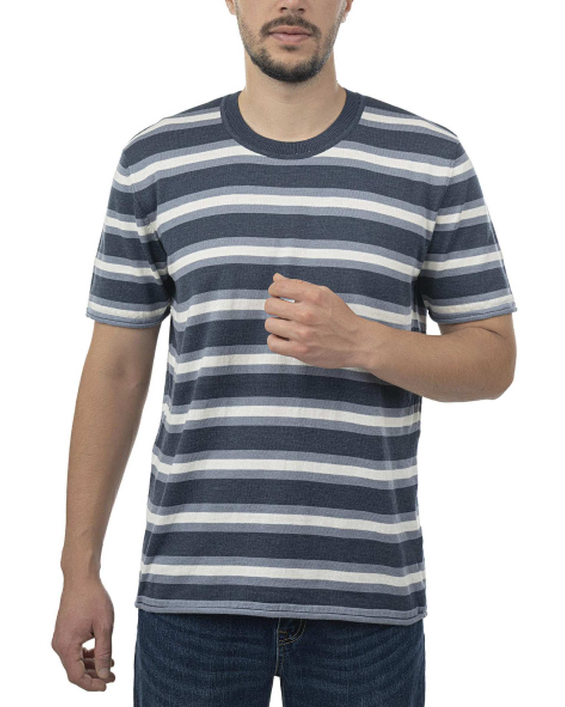 تی شرت مردانه سرمه ای شیری سوپردرای Superdry کد M10S51703T