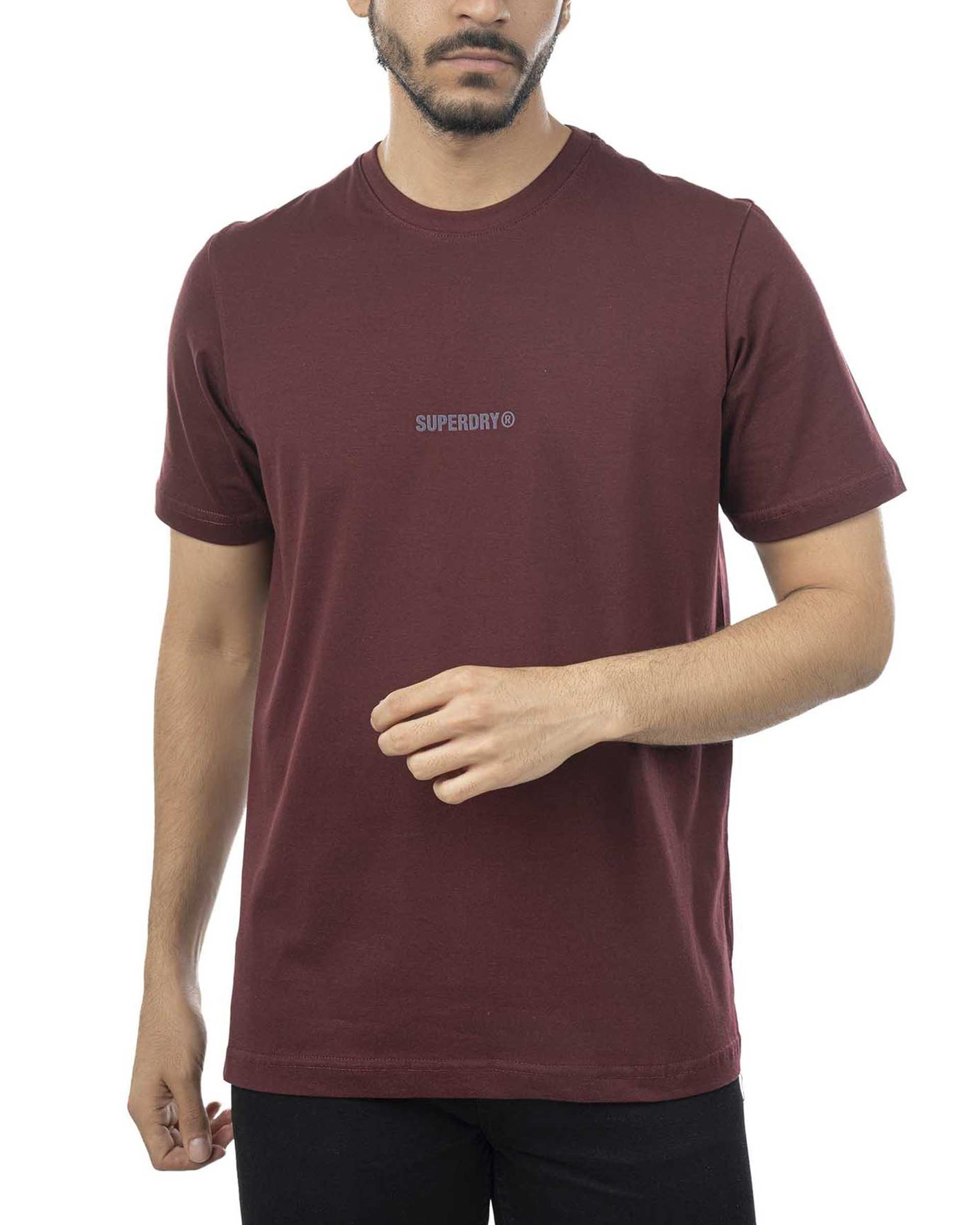تی شرت مردانه زرشکی سوپردرای Superdry کد M10S52102N