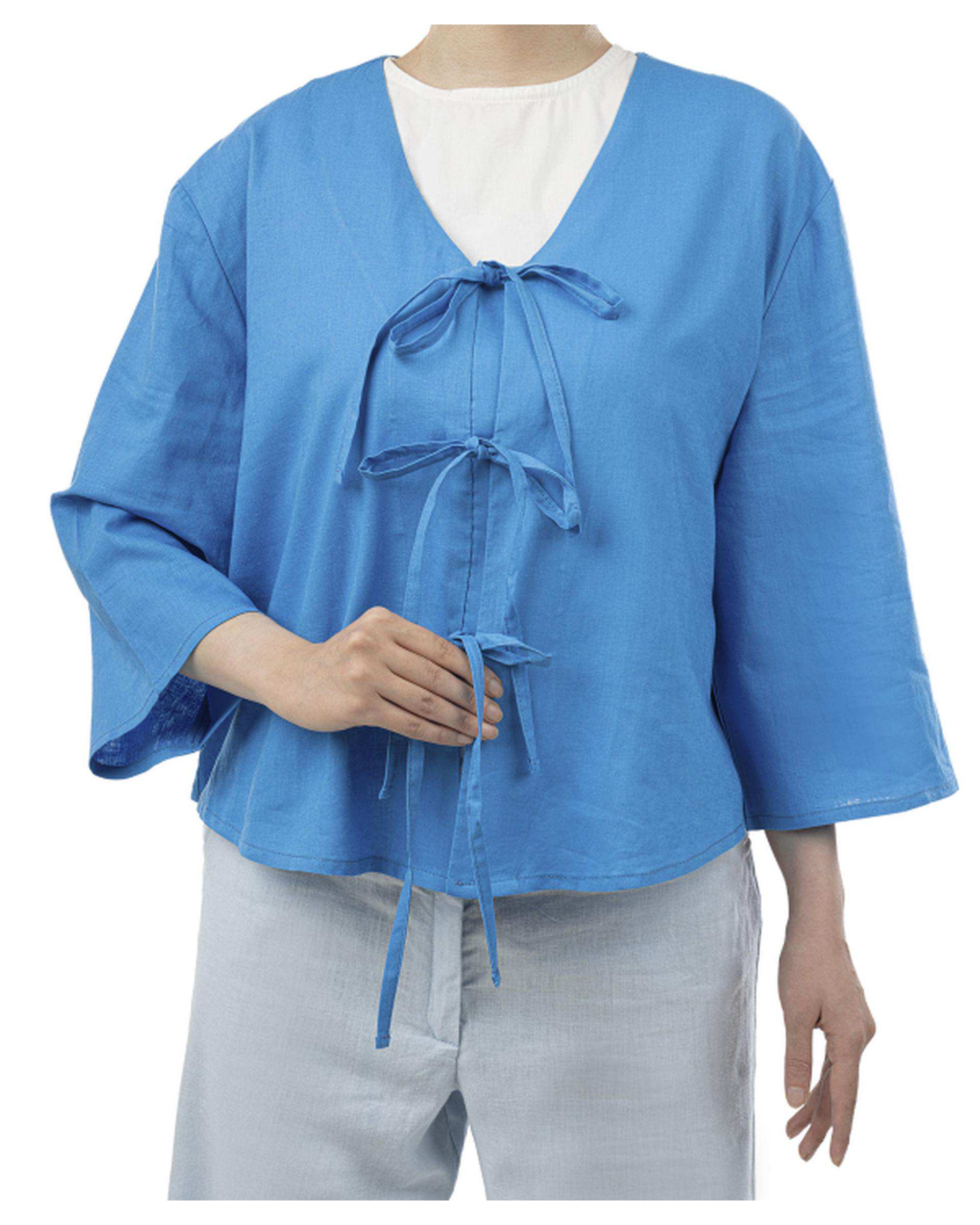 شومیز زنانه آبی سوپردرای Superdry کد W13S55001C