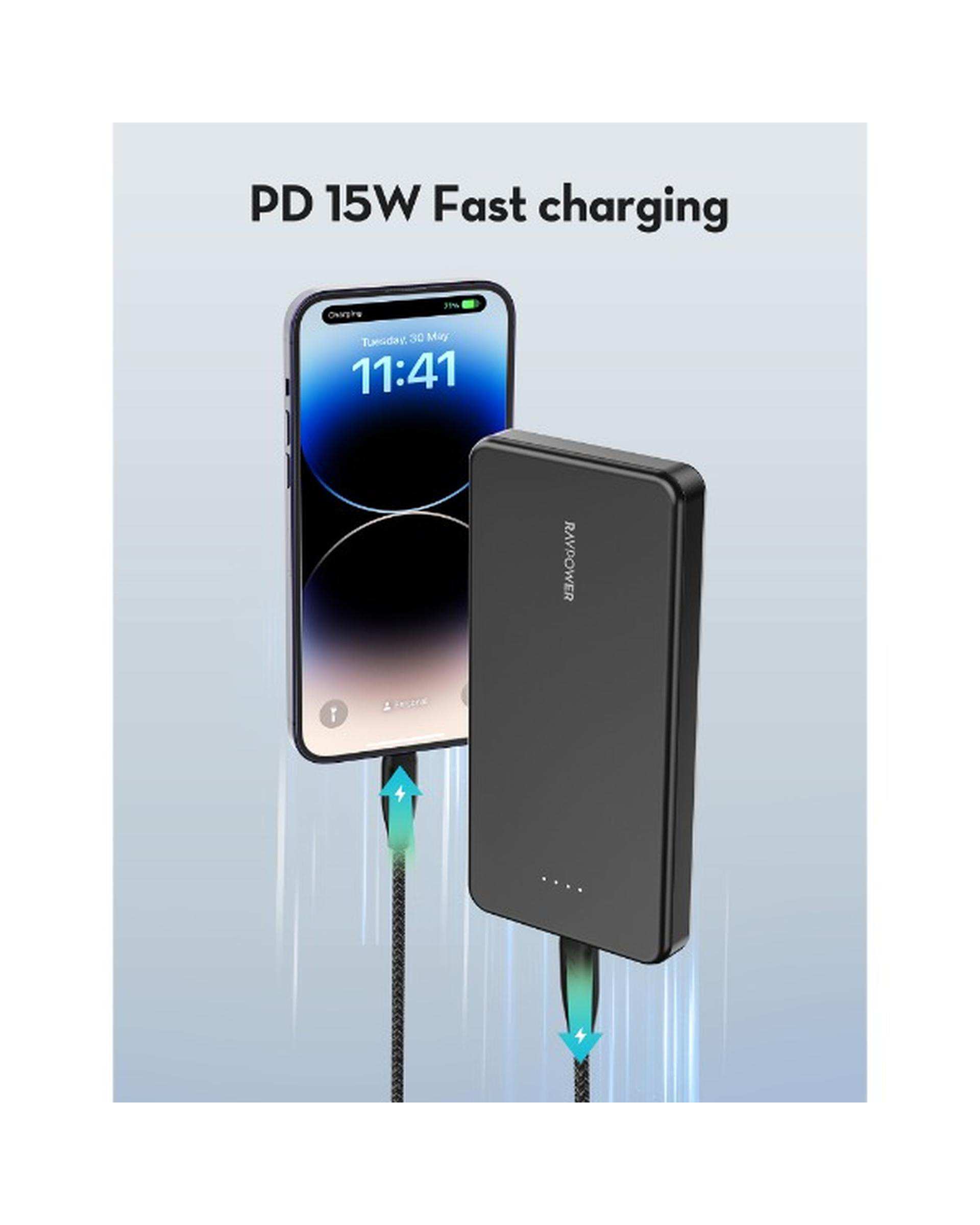 پاور بانک راوپاور ravpower مدل RP-PB1215 ظرفیت 10000 میلی آمپر ساعت