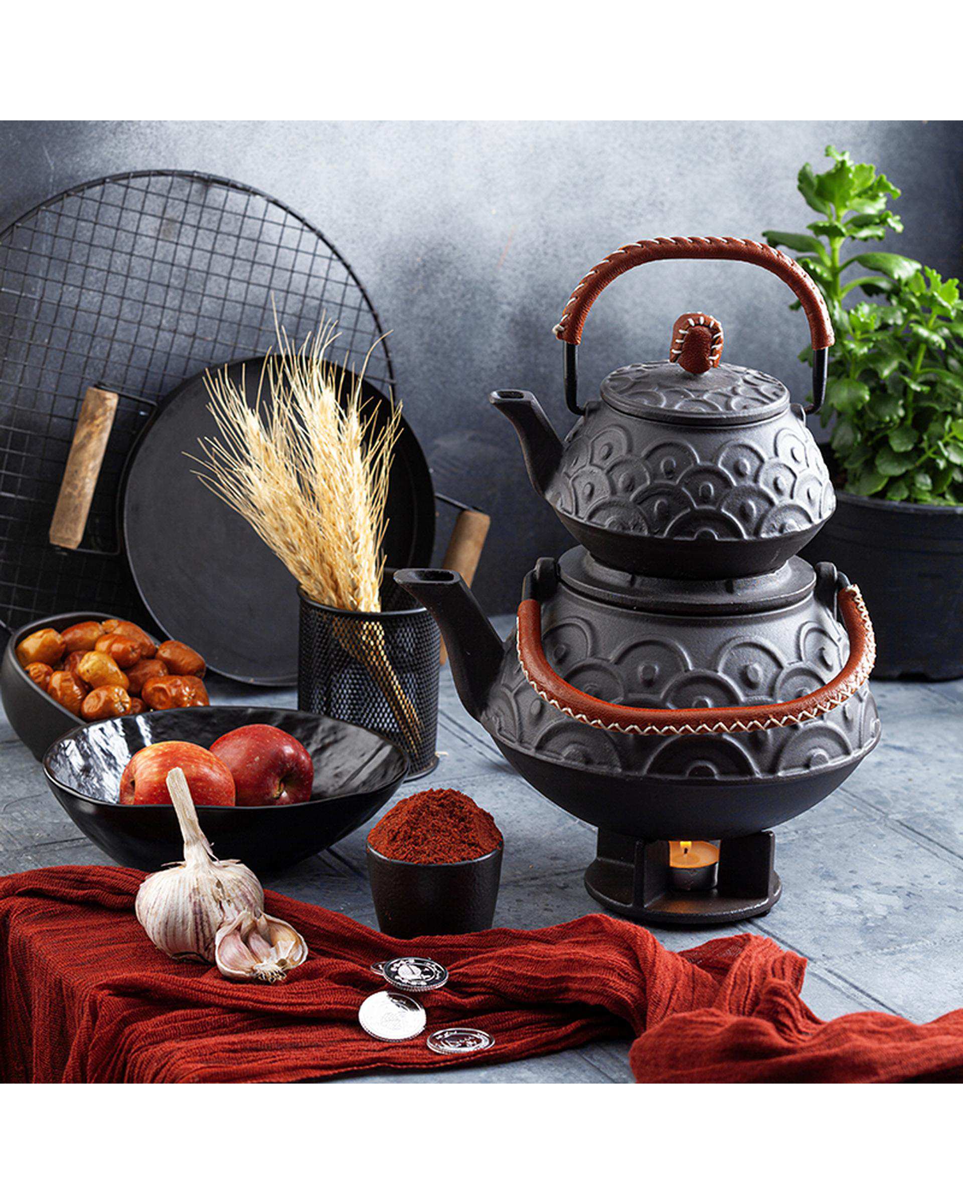 ست کتری و قوری چدن نالینو Nalino مدل فیورنزا