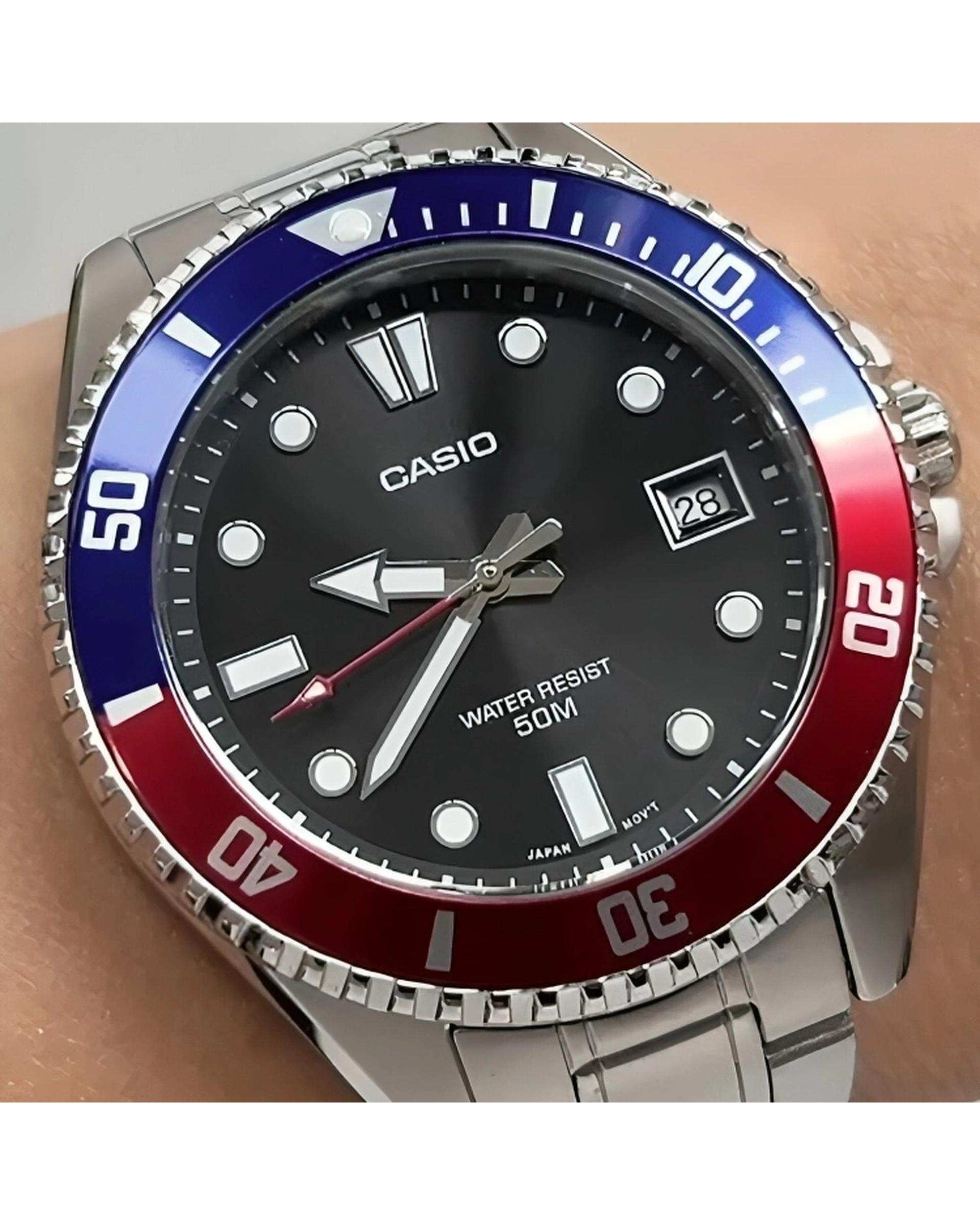 ساعت مچی مردانه عقربه ای کاسیو Casio مدل MDV-10D-1A3VDF