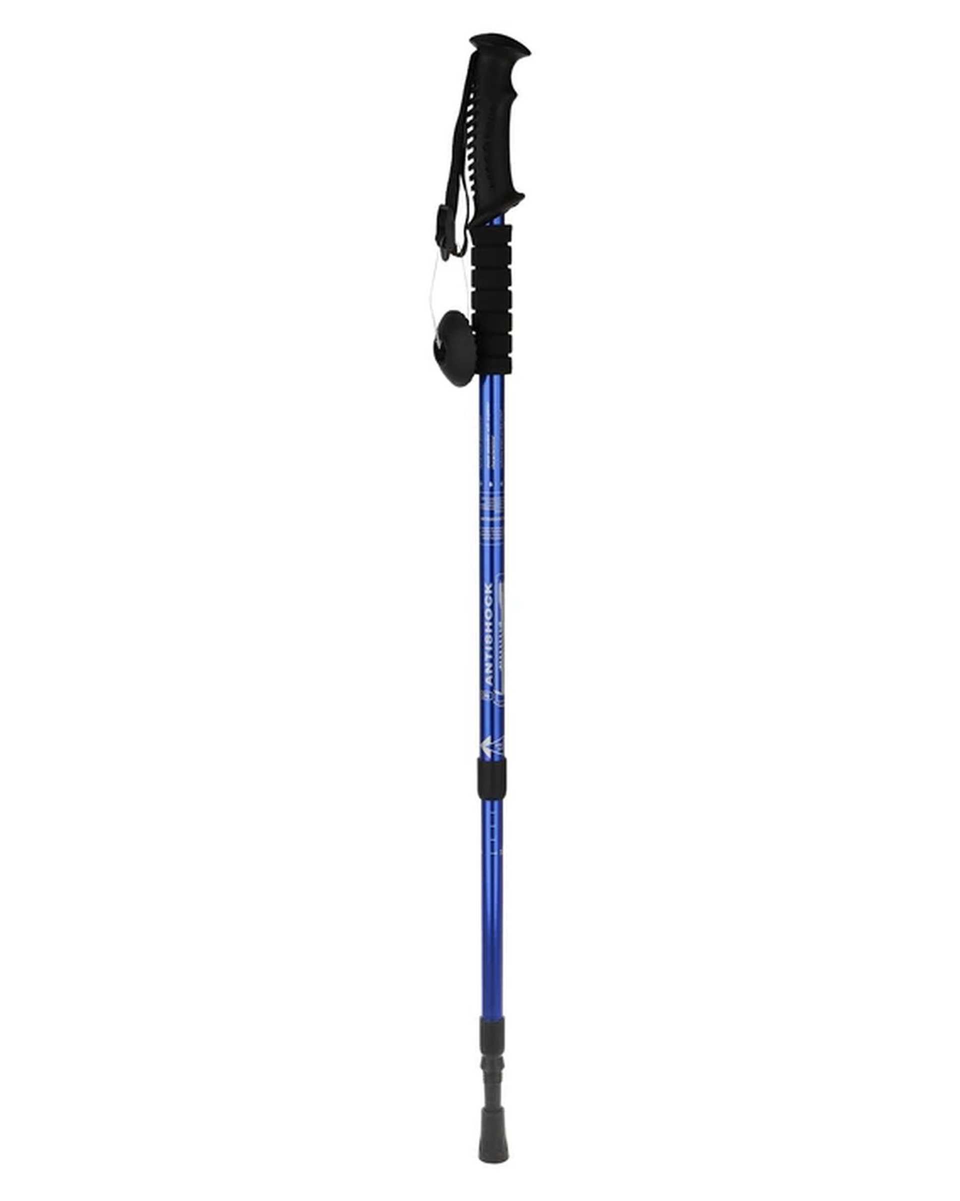 عصای کوهنوردی آنتی شوک آبی متالیک مدل T-01