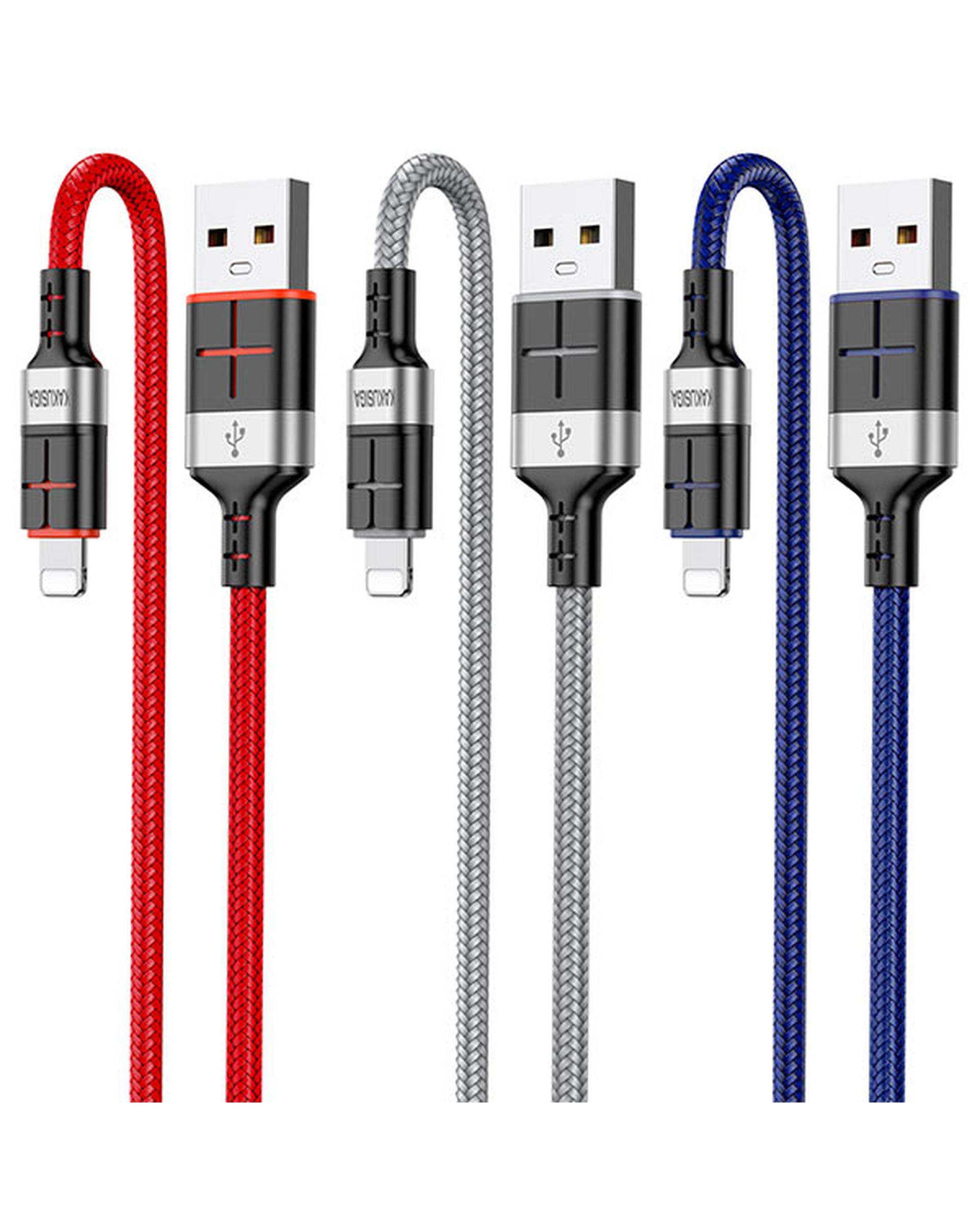 کابل شارژ لایتنینگ آبی کاکوسیگا Kakusiga مدل KSC-696