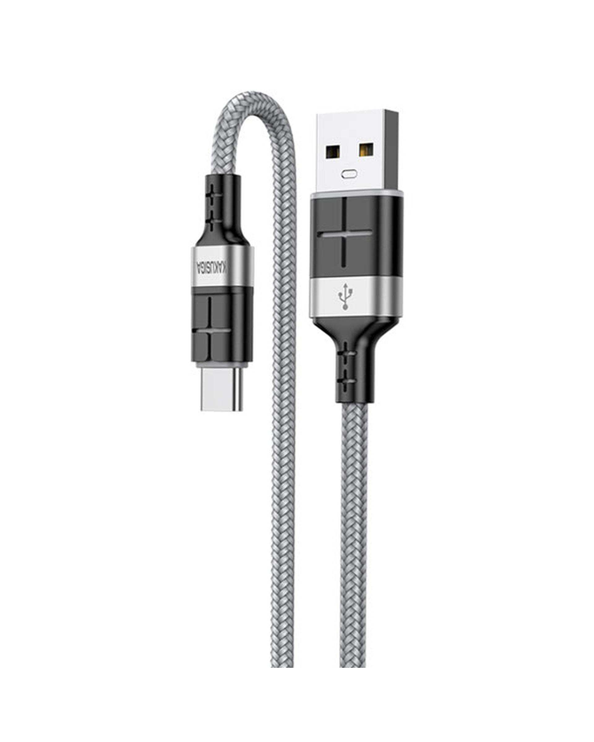 کابل شارژ تایپ سی نقره ای کاکوسیگا Kakusiga مدل KSC-696