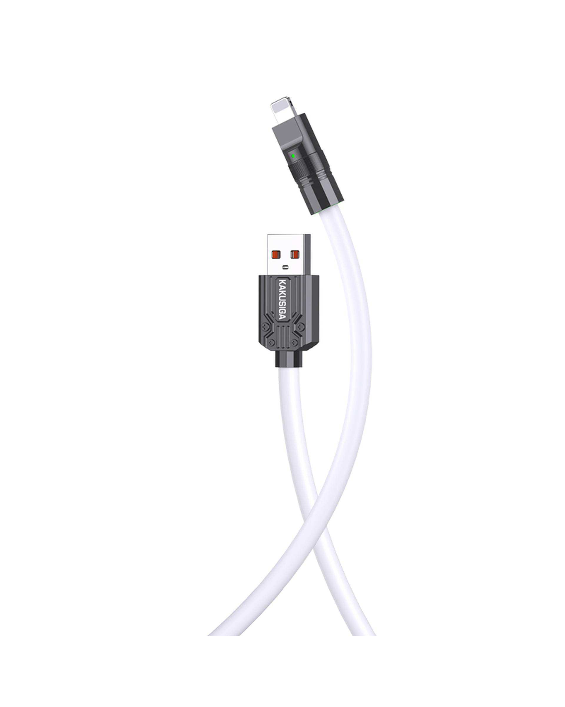 کابل شارژ لایتنینگ سفید کاکوسیگا Kakusiga مدل KSC-955
