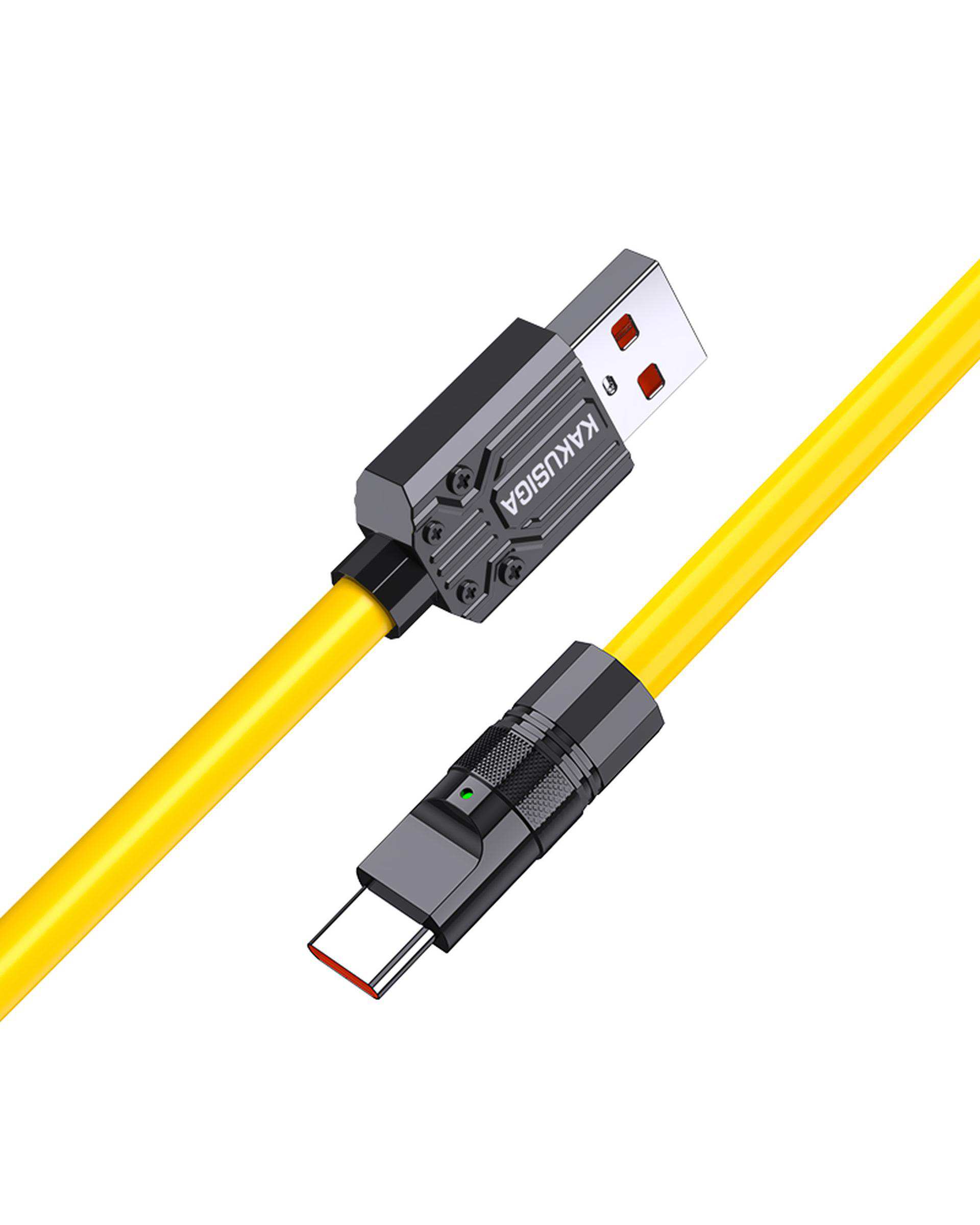 کابل شارژ تایپ سی زرد کاکوسیگا Kakusiga مدل KSC-955