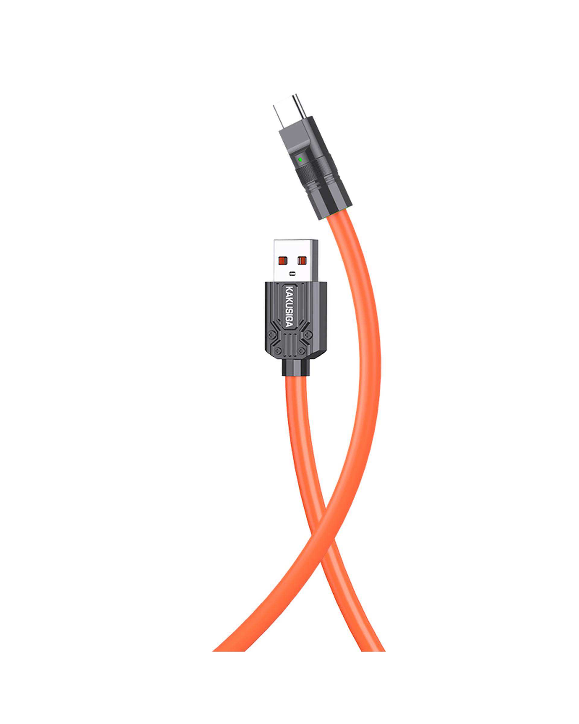 کابل شارژ تایپ سی نارنجی کاکوسیگا Kakusiga مدل KSC-955