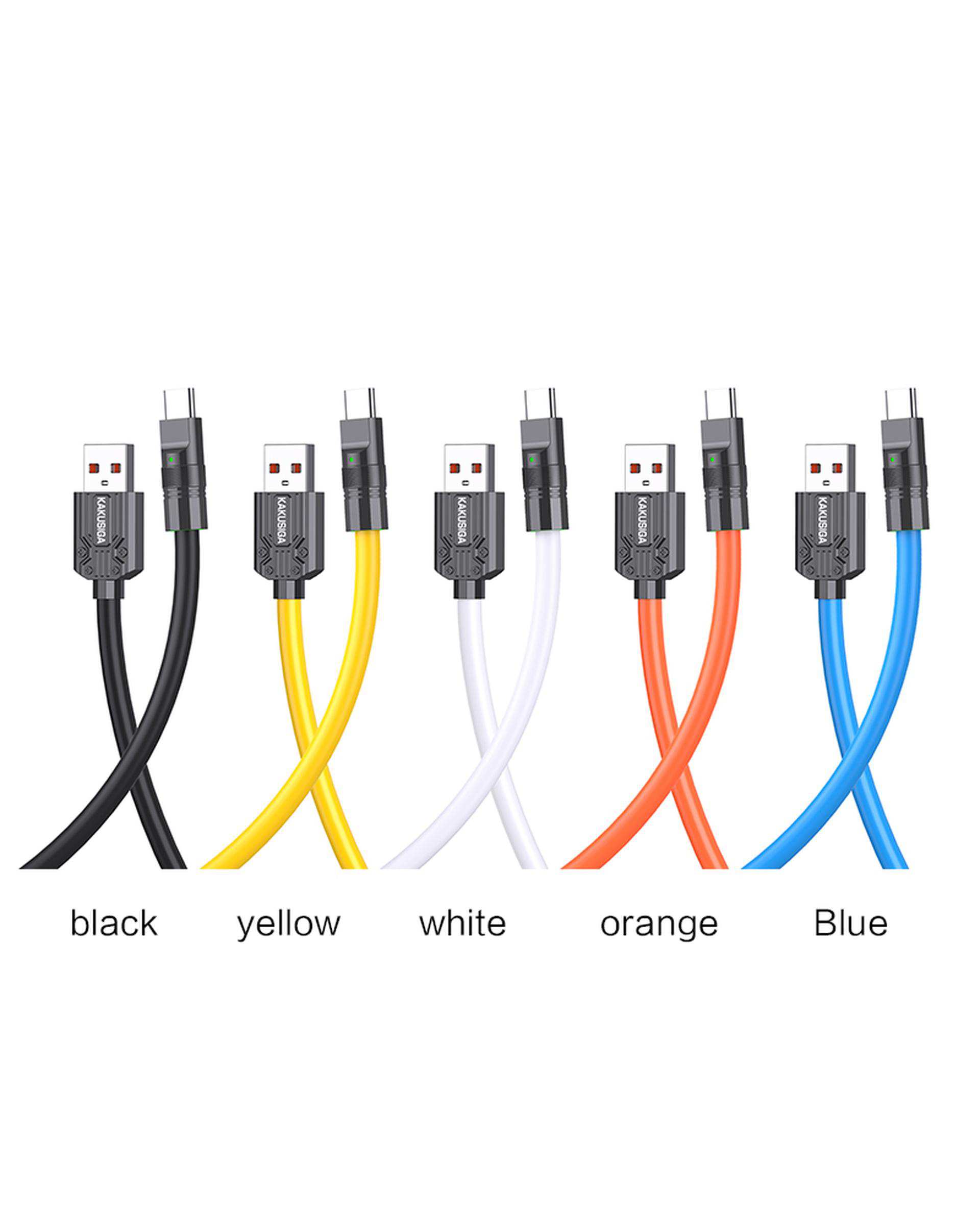 کابل شارژ تایپ سی نارنجی کاکوسیگا Kakusiga مدل KSC-955