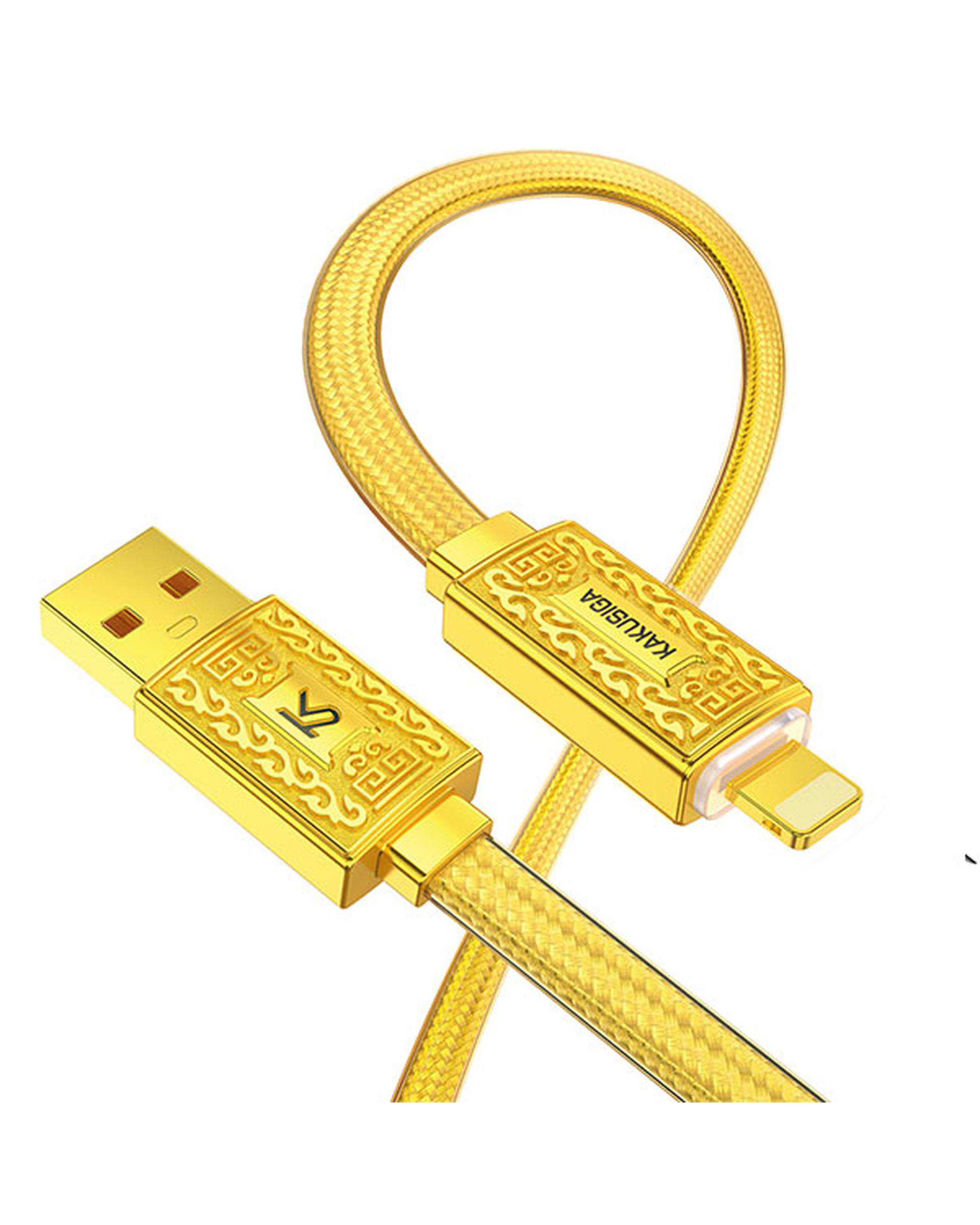 کابل شارژ لایتنینگ طلایی کاکوسیگا Kakusiga مدل KSC-801