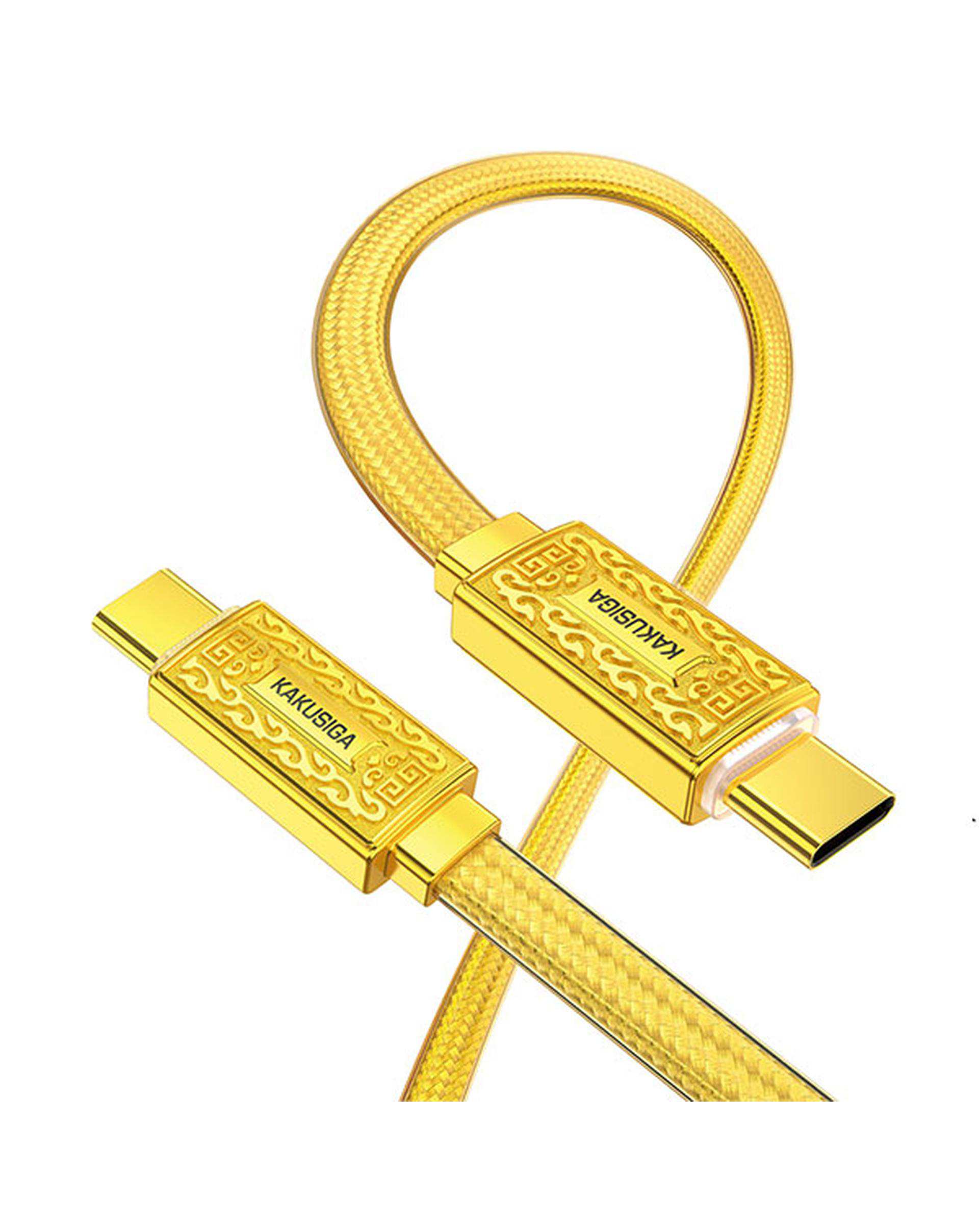 کابل شارژ دو سر تایپ سی طلایی کاکوسیگا Kakusiga مدل KSC-801