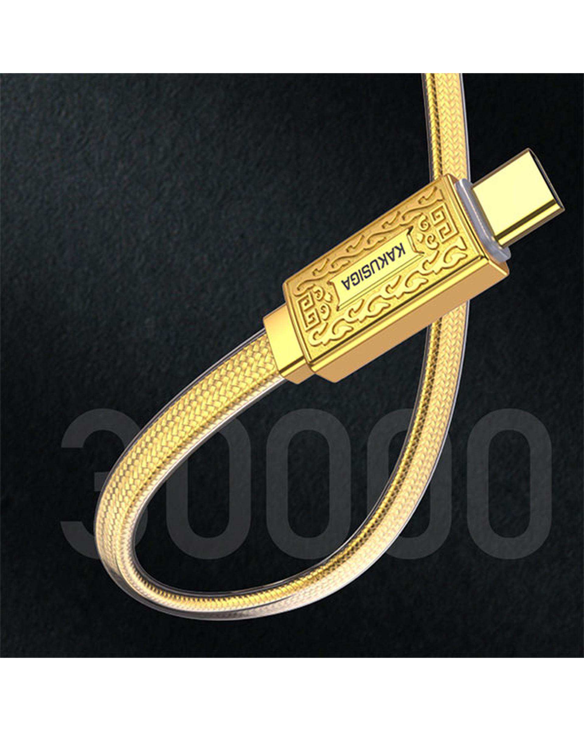 کابل شارژ دو سر تایپ سی طلایی کاکوسیگا Kakusiga مدل KSC-801
