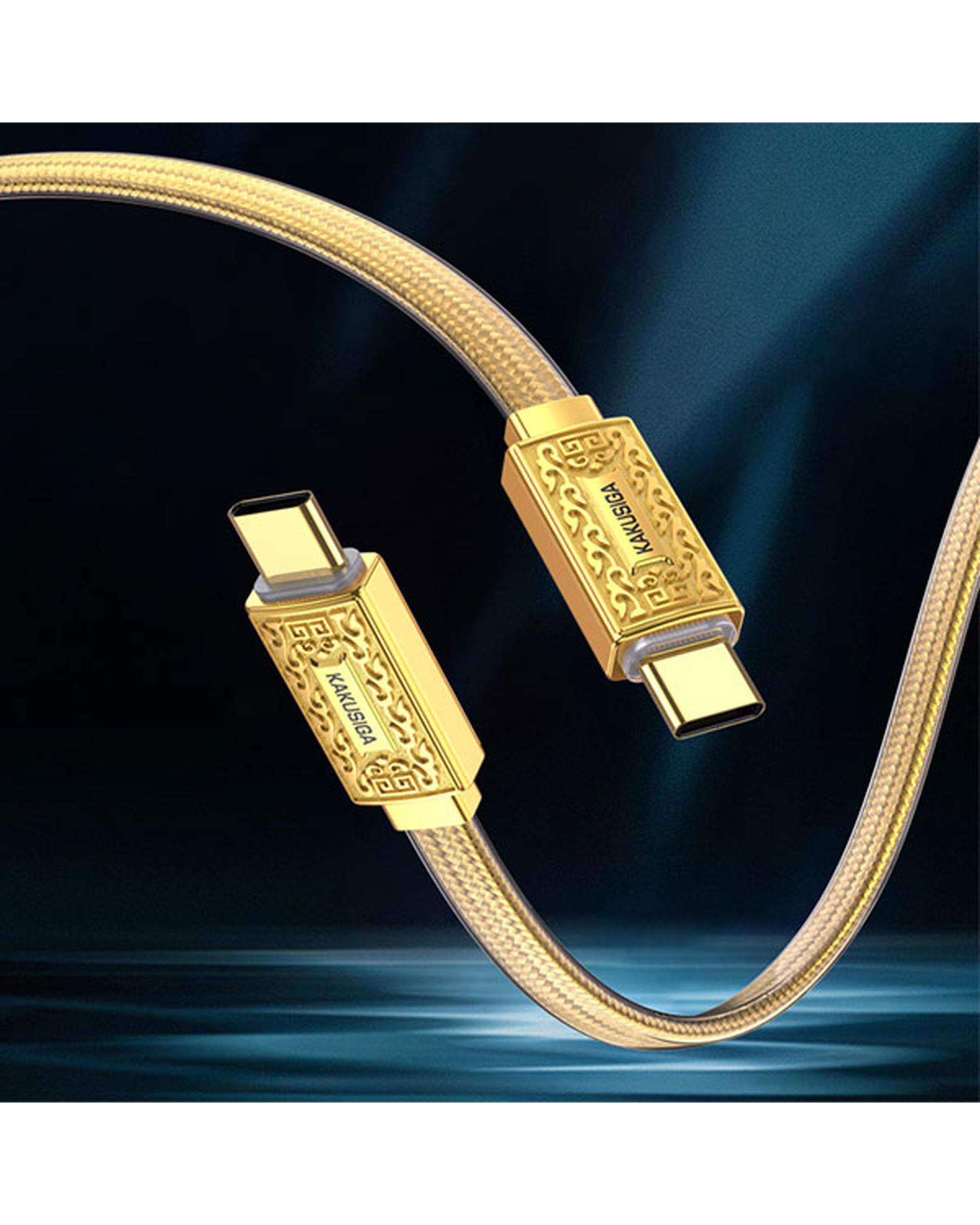 کابل شارژ دو سر تایپ سی طلایی کاکوسیگا Kakusiga مدل KSC-801