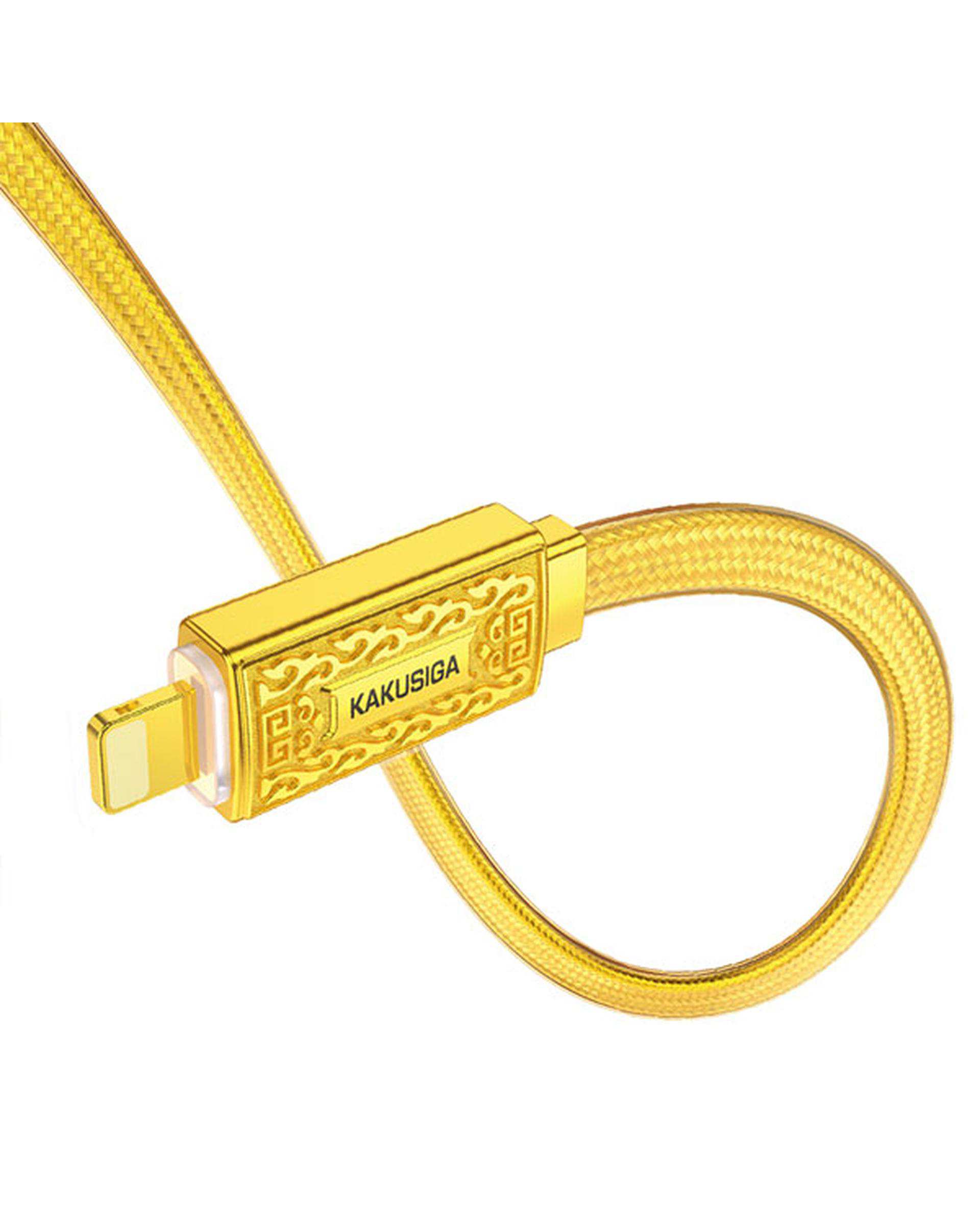 کابل شارژ تایپ سی به لایتنینگ طلایی کاکوسیگا Kakusiga مدل KSC-801