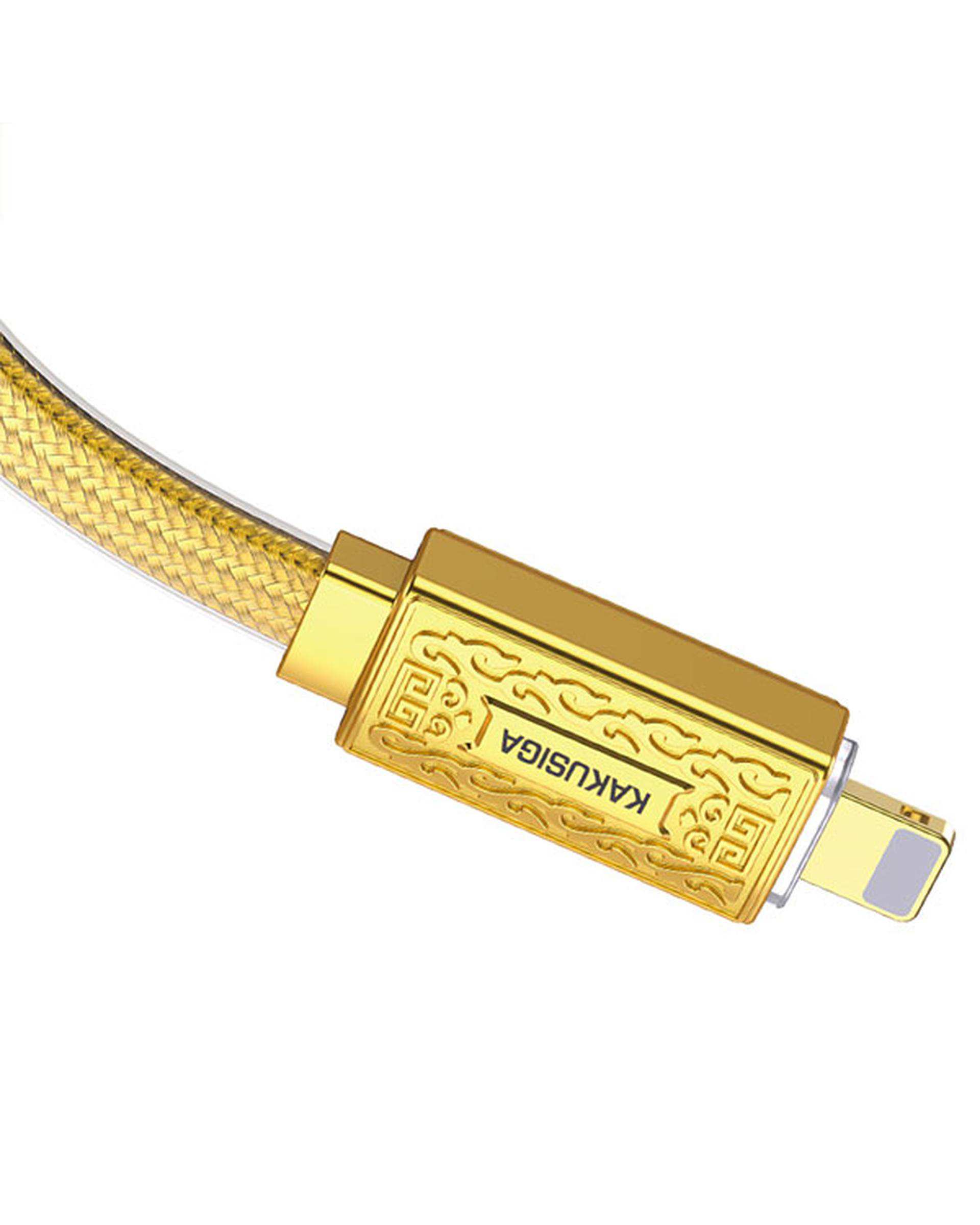 کابل شارژ تایپ سی به لایتنینگ طلایی کاکوسیگا Kakusiga مدل KSC-801